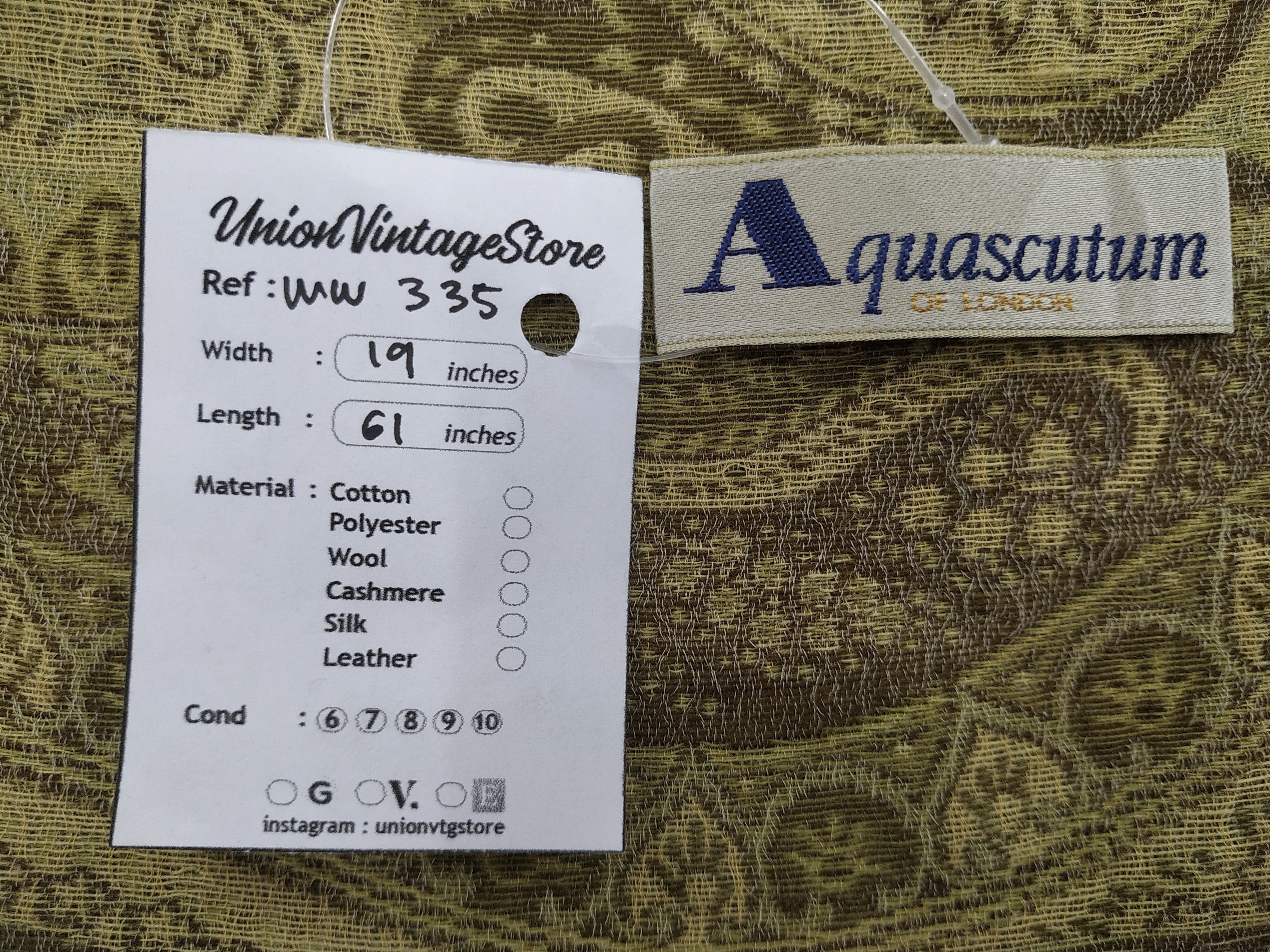 Aquascutum × Vintage Aquascutum Scarf / Muffler / Neckwear - WW335 Size ONE SIZE - 5 Thumbnail
