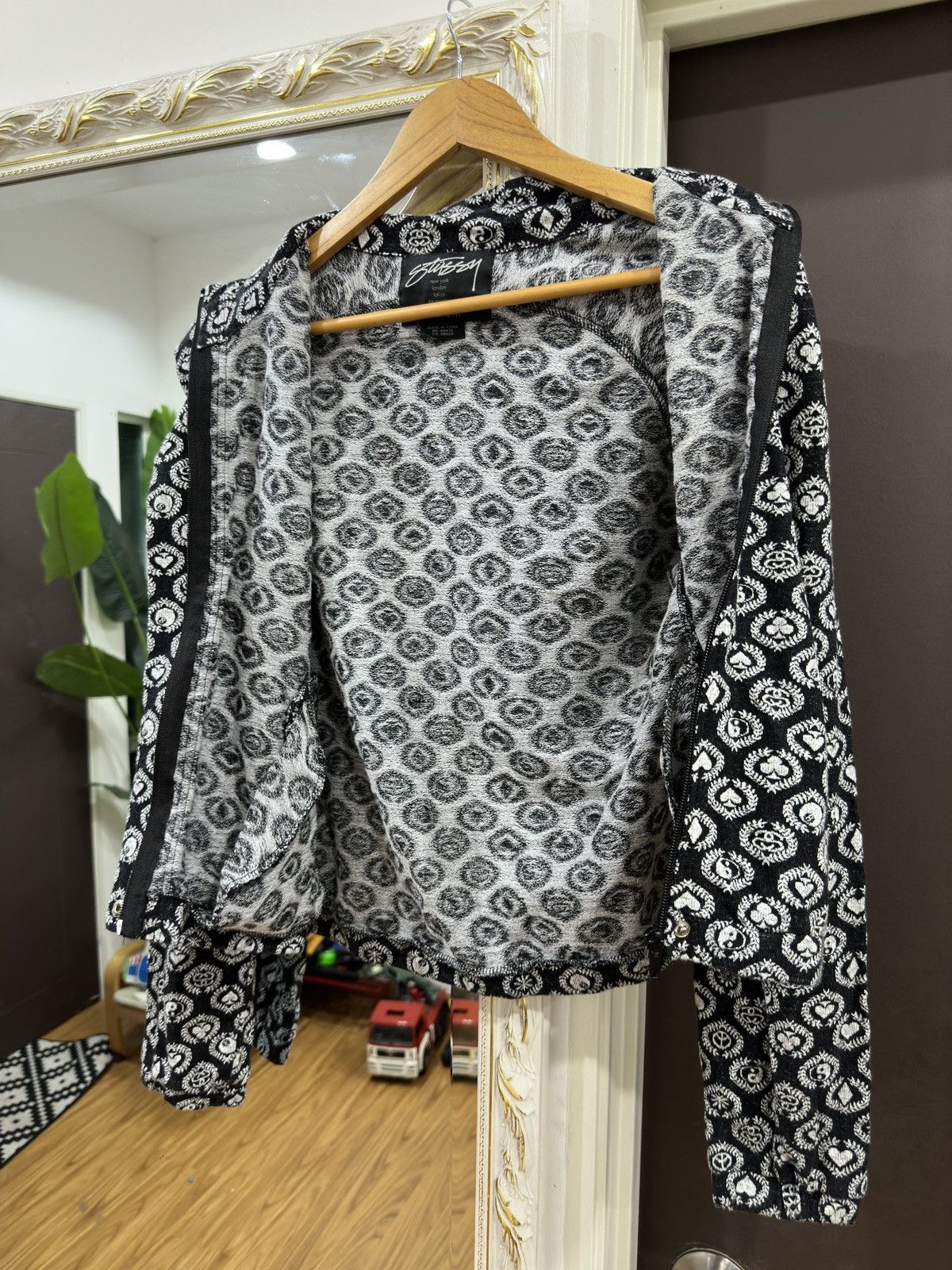 Stussy Stüssy Ol Yin Yang Black Jade Towel Zipper Jacket Size US M / EU 48-50 / 2 - 11 Thumbnail