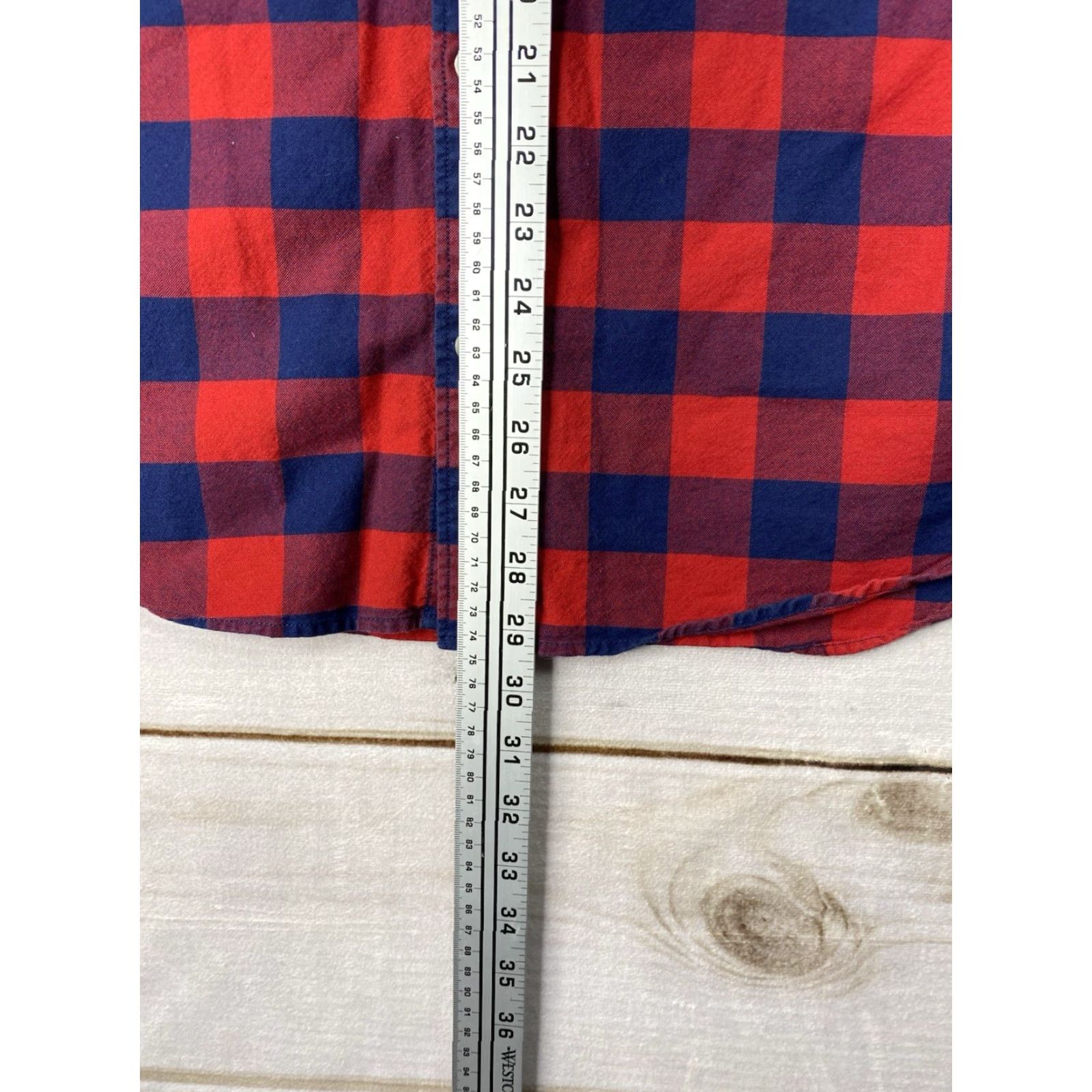 Gap Gap Button-Down Shirt Slim Fit M Red Blue Plaid Long Sleeve Casual Shirt Mens Size US M / EU 48-50 / 2 - 6 Thumbnail