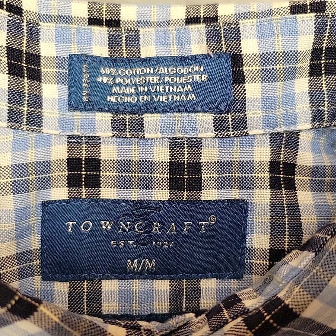 Etro VTG Towncraft Shirt Mens M Blue Black Plaid Button-Down Short Sleeve Retro Size US M / EU 48-50 / 2 - 4 Thumbnail