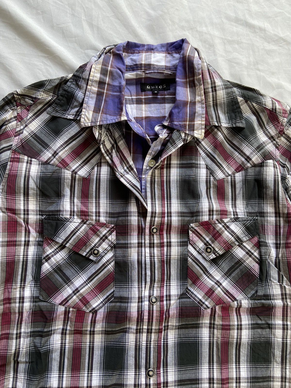 Japanese Brand OMKOE DOUBLE LAYER BUTTON UP SHIRT Size US L / EU 52-54 / 3 - 12 Thumbnail