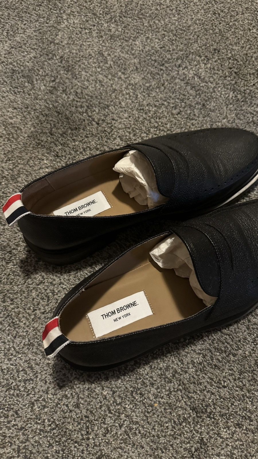 Thom Browne Exclusive Thom Browne Leather Penny Loafers Black Size US 10 / EU 43 - 2 Thumbnail
