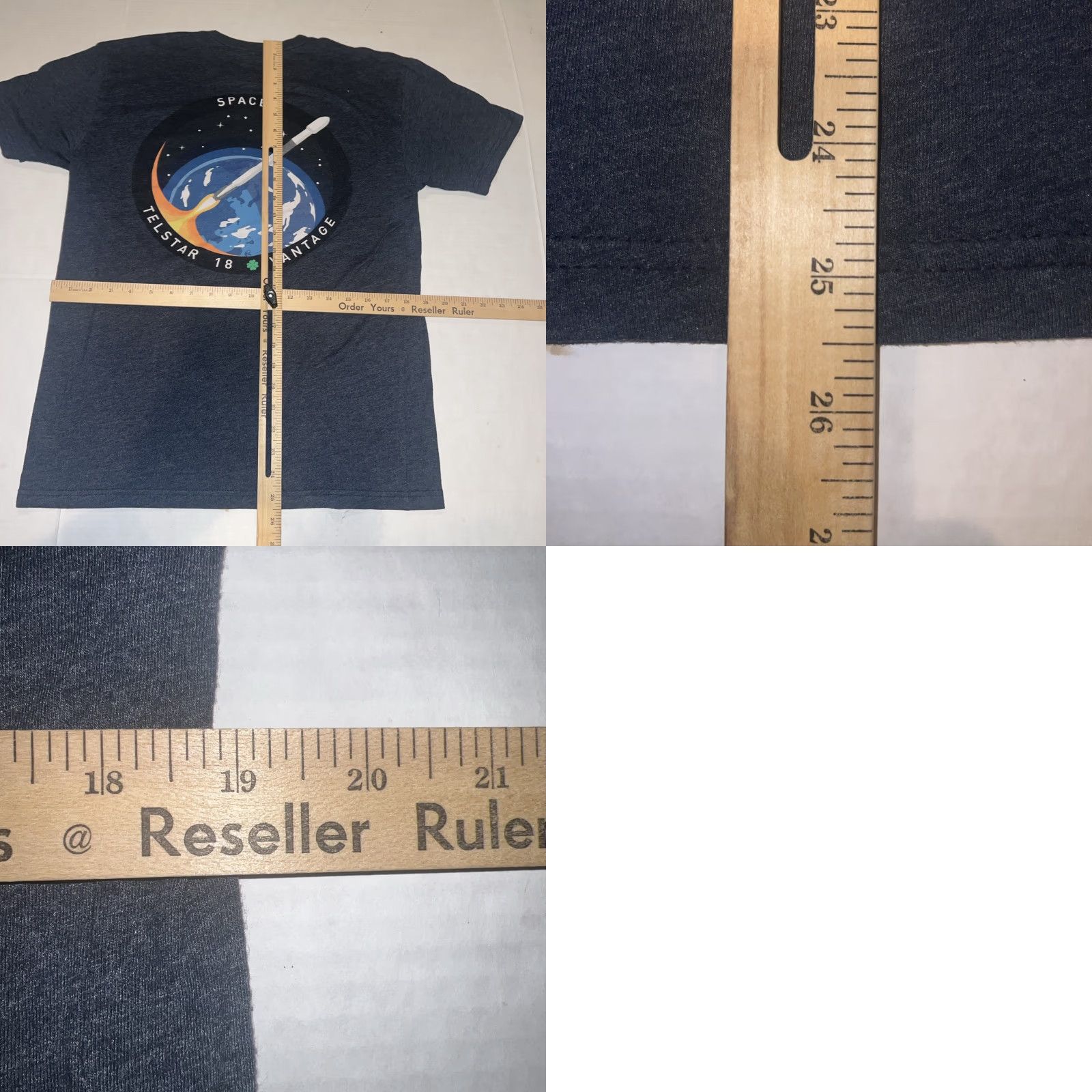 Vintage VINTAGE SpaceX Telstar 18 Clover Vantage Shirt Adult Medium Gray Rockets Space Shirt SpaceX Tee 90s USA Space Shirt Mens Wenfis Size US M / EU 48-50 / 2 - 9 Thumbnail