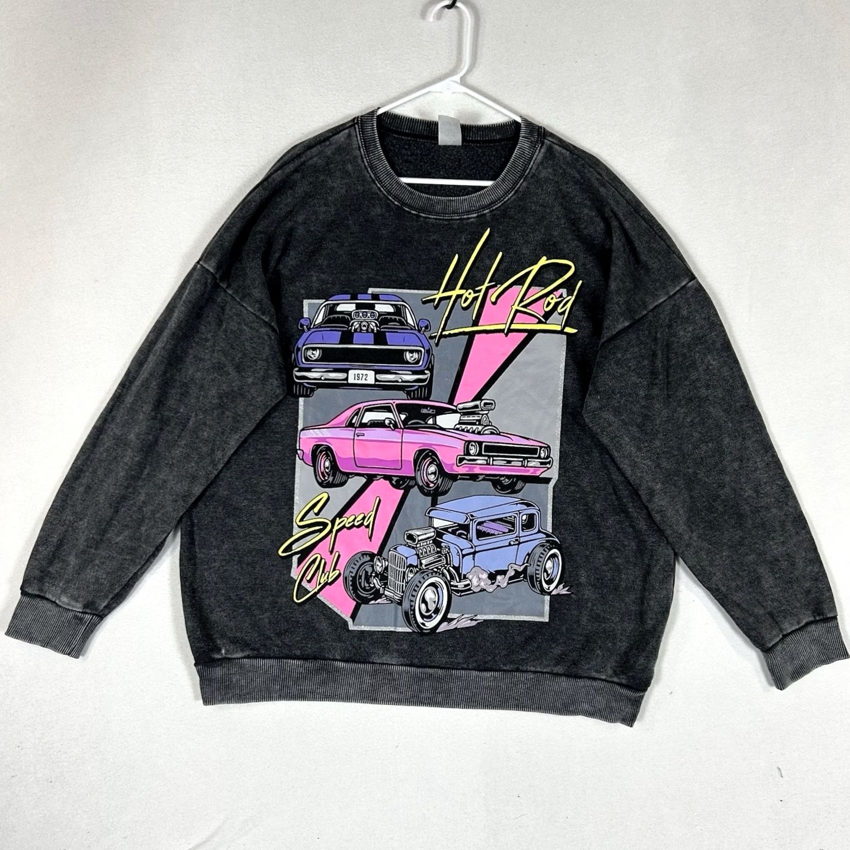 Vintage No Boundaries Sweatshirt Junior's 2XL Gray Stonewash Crew Neck Long Sleeve Logo Retro 70s 80s 90s Activewear Casual Womens Size XXL / US 16-18 / IT 52-54 - 2 Thumbnail