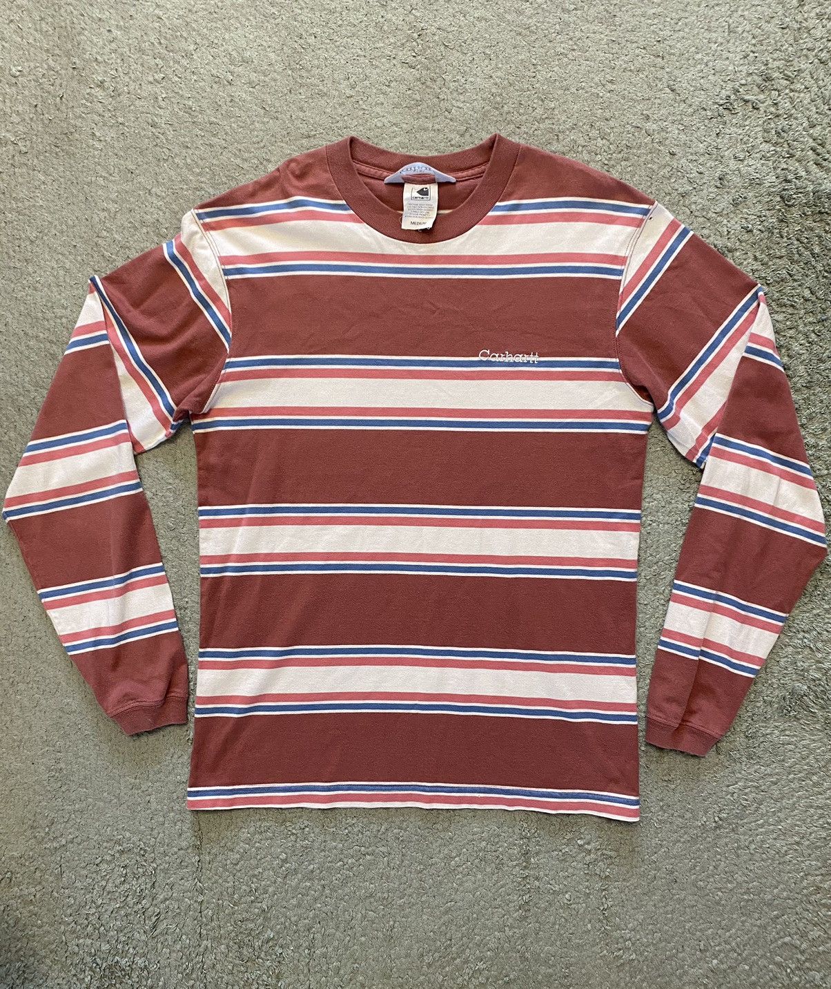 Carhartt Wip × Vintage Crazy striped Carhartt Vintage Longsleeve t shirt Work Size US M / EU 48-50 / 2 - 1 Thumbnail
