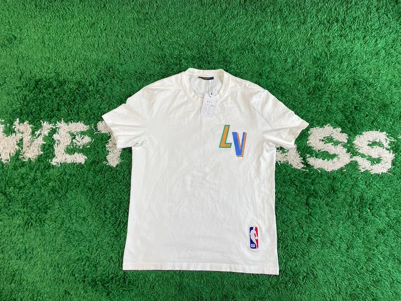 Louis Vuitton NBA collaboration colorful logo short-sleeve shirt - dmc