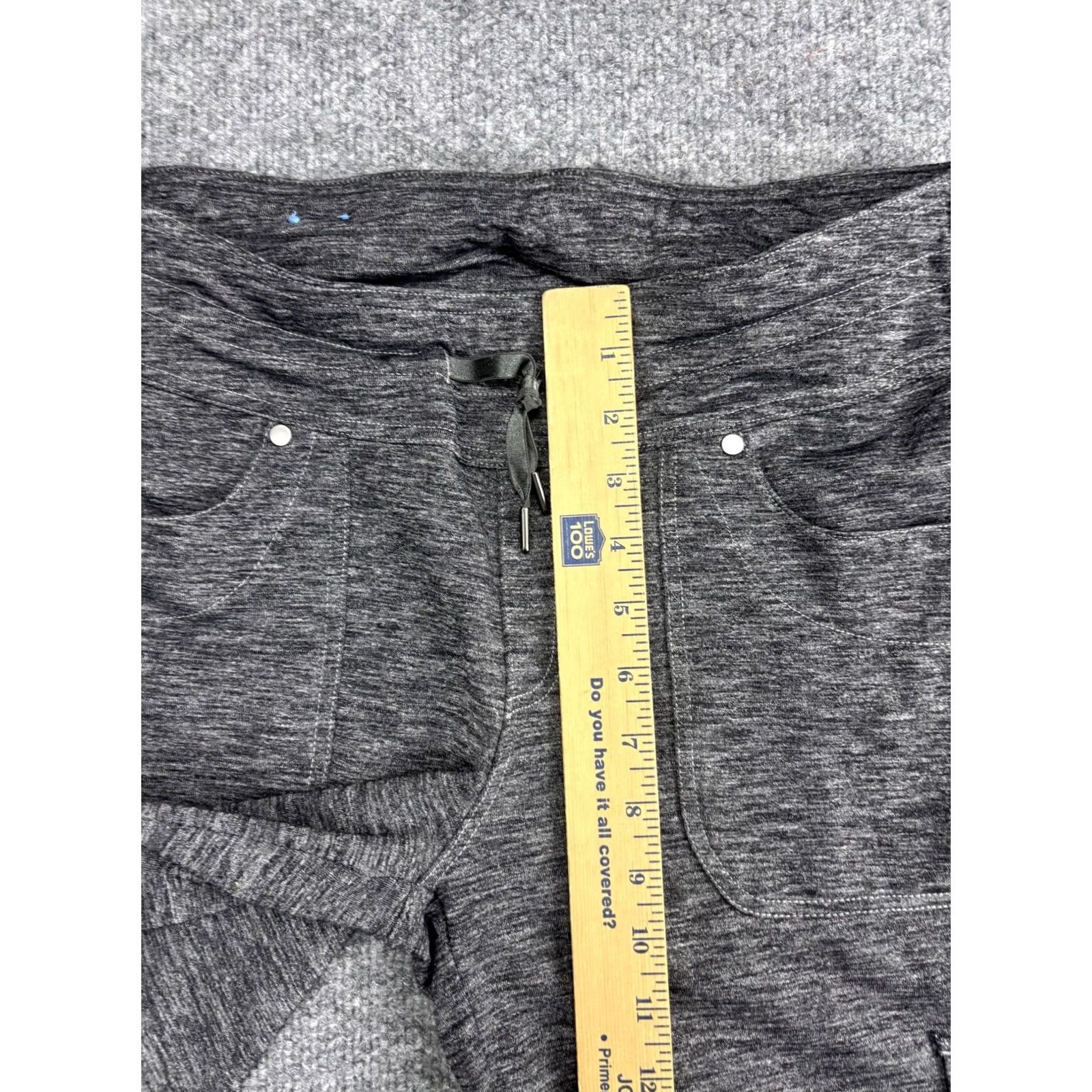 Vintage KÜHL Pants Womens 10 Regular Gray Stretch Knit Cargo Hiking Lounge Pull On Size 32" / US 10 / IT 46 - 4 Thumbnail