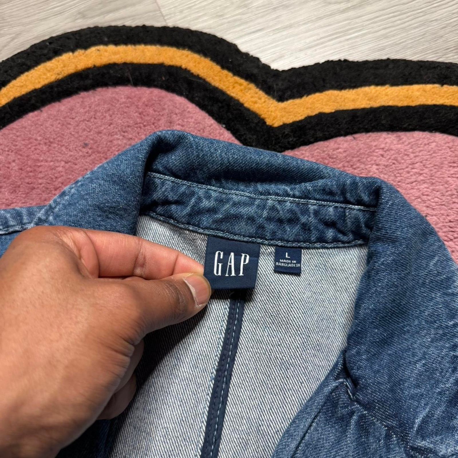 Gap Gap Women’s Blue Indigo Denim Blazer Jacket Size Large Blue Size L / US 10 / IT 46 - 3 Thumbnail