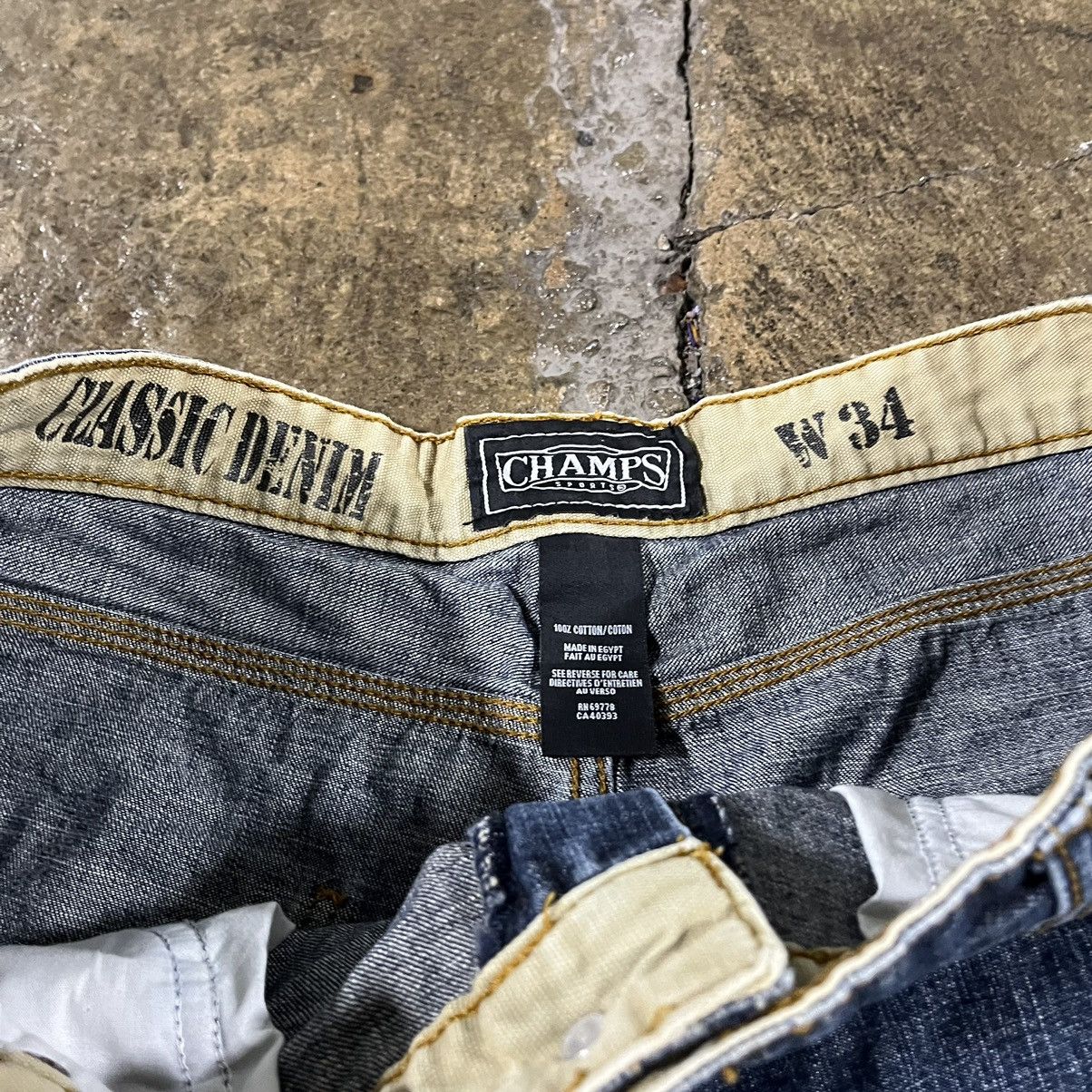 JNCO × Southpole × Vintage Crazy Vintage Y2K Baggy Jorts Faded Grunge Skater Shorts Size US 34 / EU 50 - 5 Thumbnail