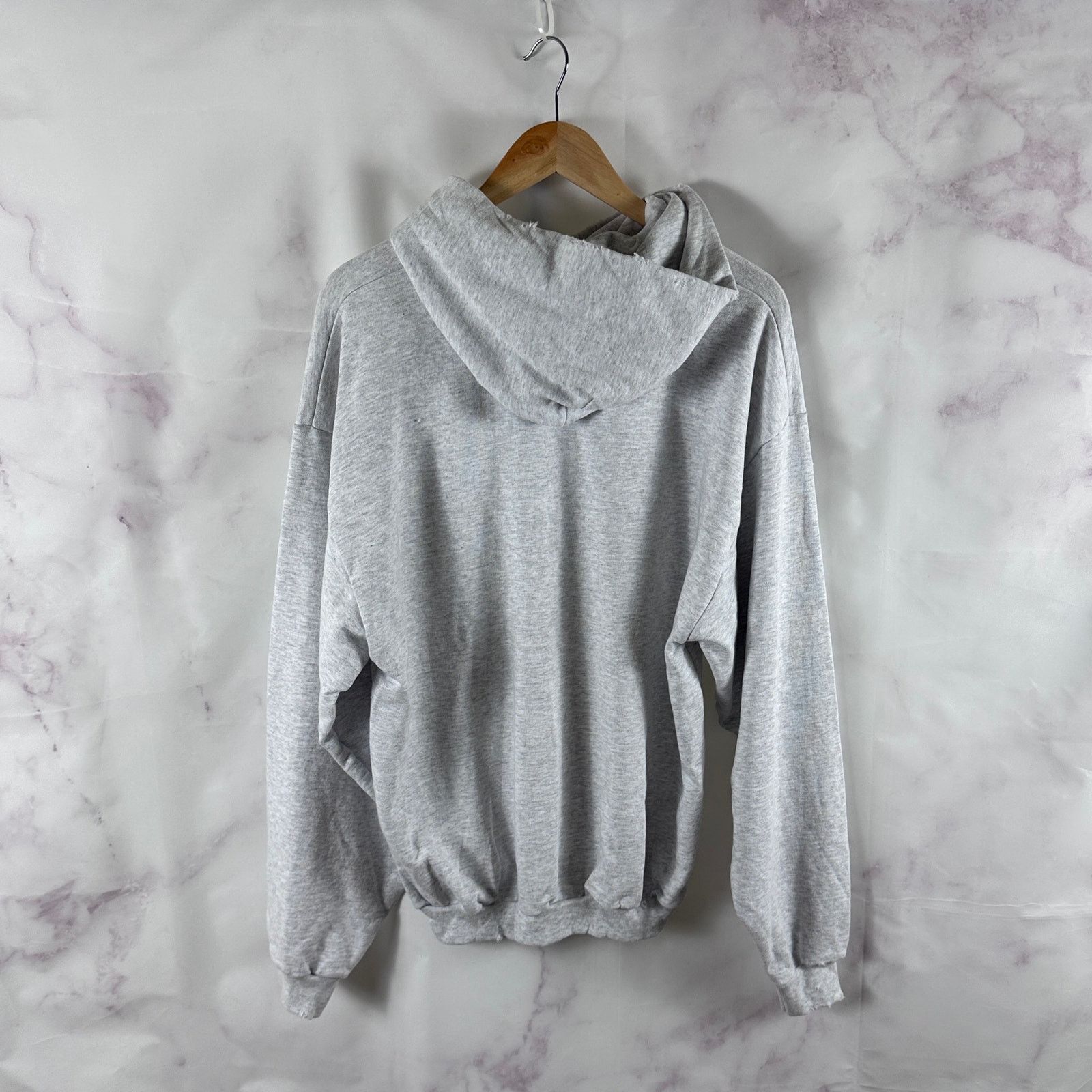 Gosha Rubchinskiy × Yeezy 'Black Dogs' Grey Distressed Hoodie Size US S / EU 44-46 / 1 - 10 Thumbnail