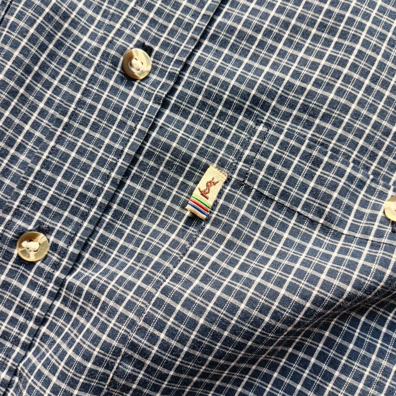 Yves Saint Laurent Vintage 90's YSL Salan Button Up Plaid Shirt Size US M / EU 48-50 / 2 - 6 Thumbnail
