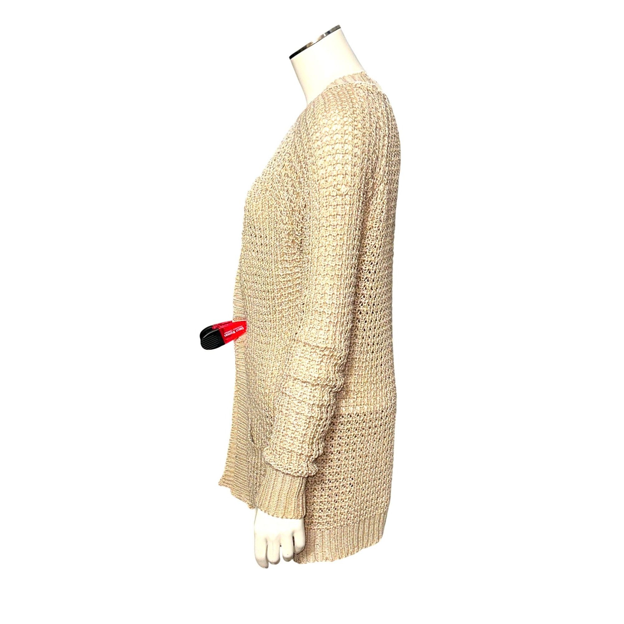 Other Ashley Premium Open Front Cotton Knit Cardigan In Beige With Size M / US 6-8 / IT 42-44 - 2 Thumbnail