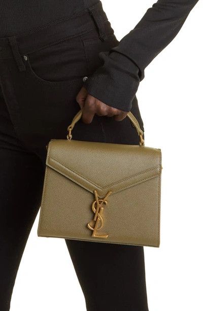 Saint Laurent Paris o1b1hav110824 Size: OS / Mini Top Handle Bag in Green Kaki Size ONE SIZE - 3 Thumbnail