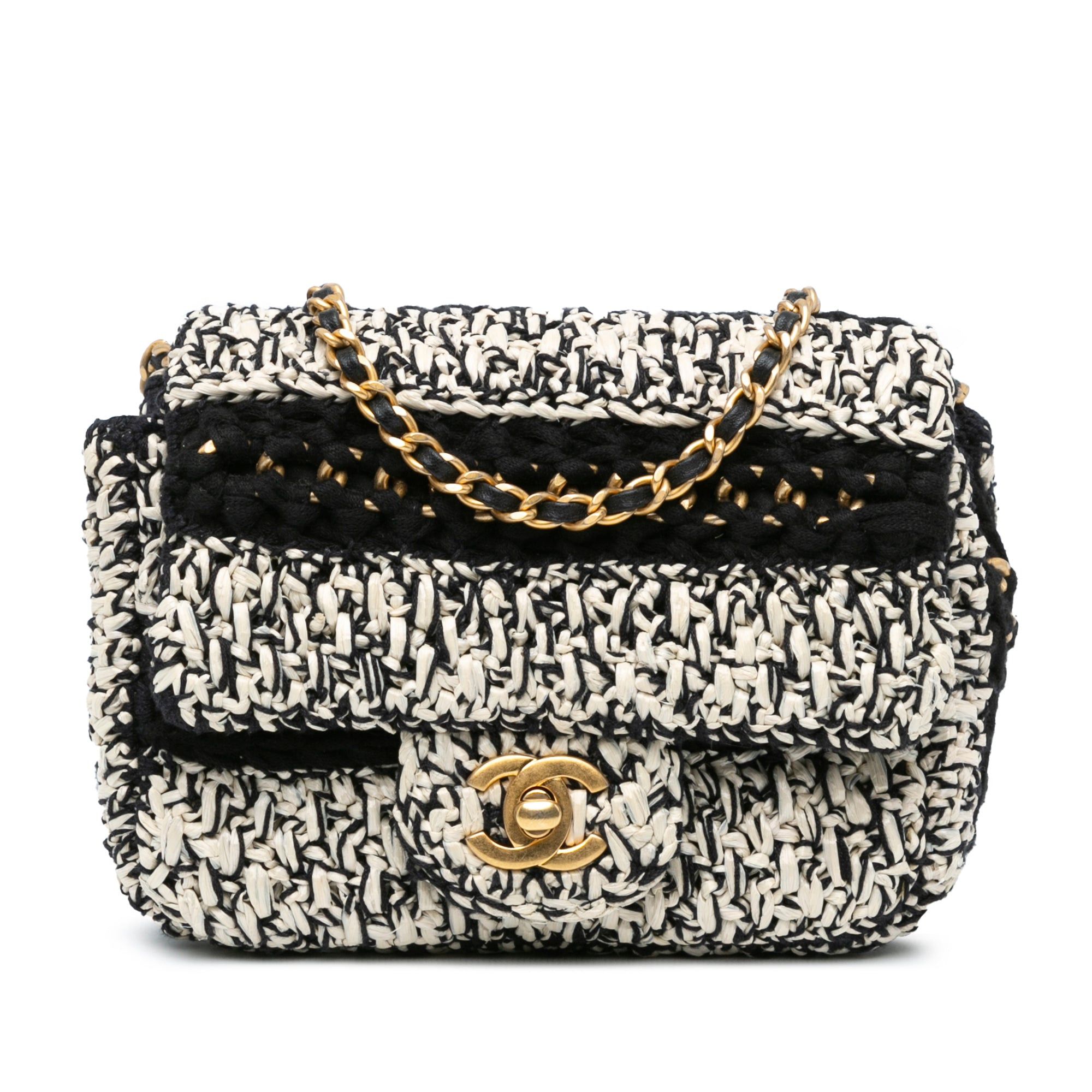 Chanel Chanel Raffia Braided with Love Flap White Size ONE SIZE - 1 Thumbnail