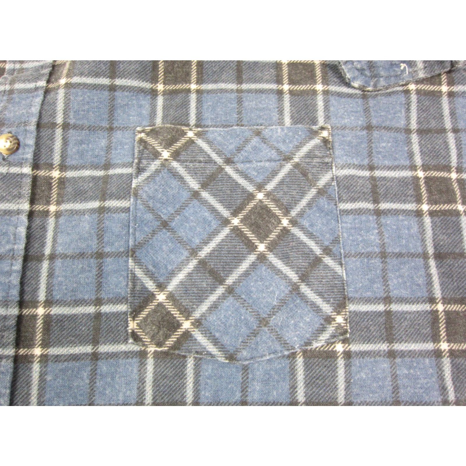 Vintage VINTAGE Puritan Shirt Mens XLT Blue Plaid Flannel Made in USA Button-Up Shirt Mens Big & Tall 90s Retro Casual Cotton Size US XL / EU 56 / 4 - 3 Thumbnail