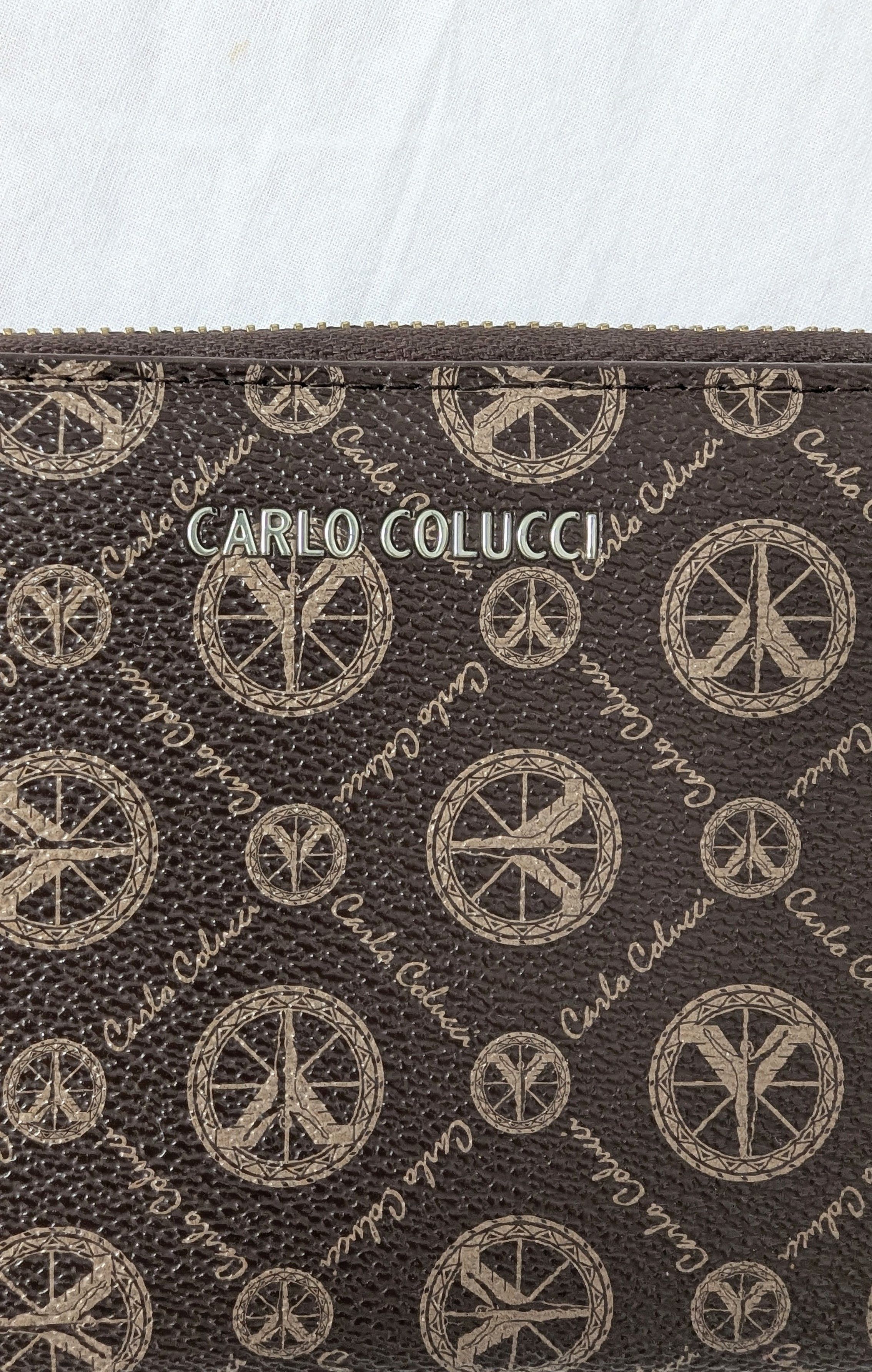 Carlo Colucci Carlo Colucci Logo Wallet Vintage Peace Print Brown Size ONE SIZE - 2 Thumbnail