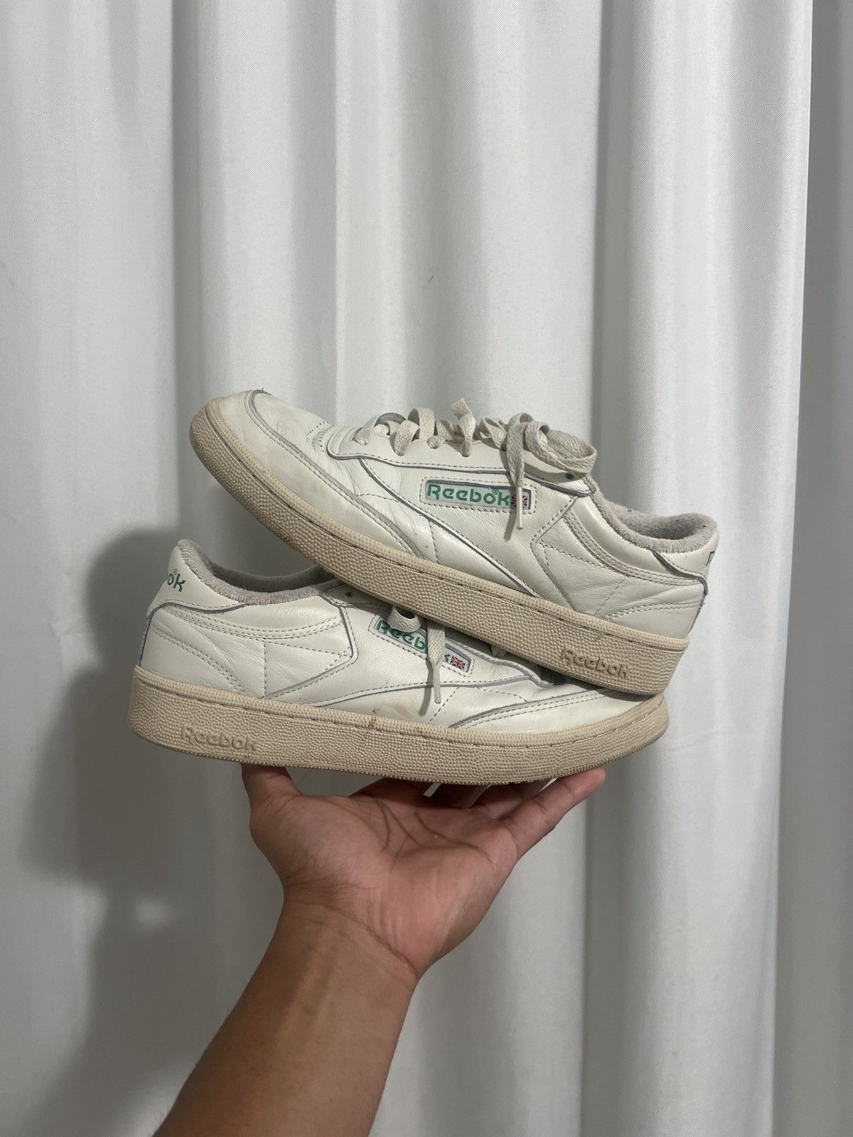 Reebok Vintage Reebok Club C Green Size US 7 / EU 40 - 1 Thumbnail
