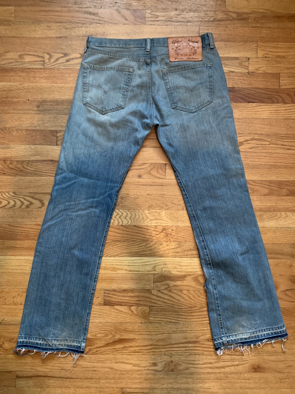 Japanese Brand Ghetto friends distressed denim Size US 36 / EU 52 - 2 Thumbnail