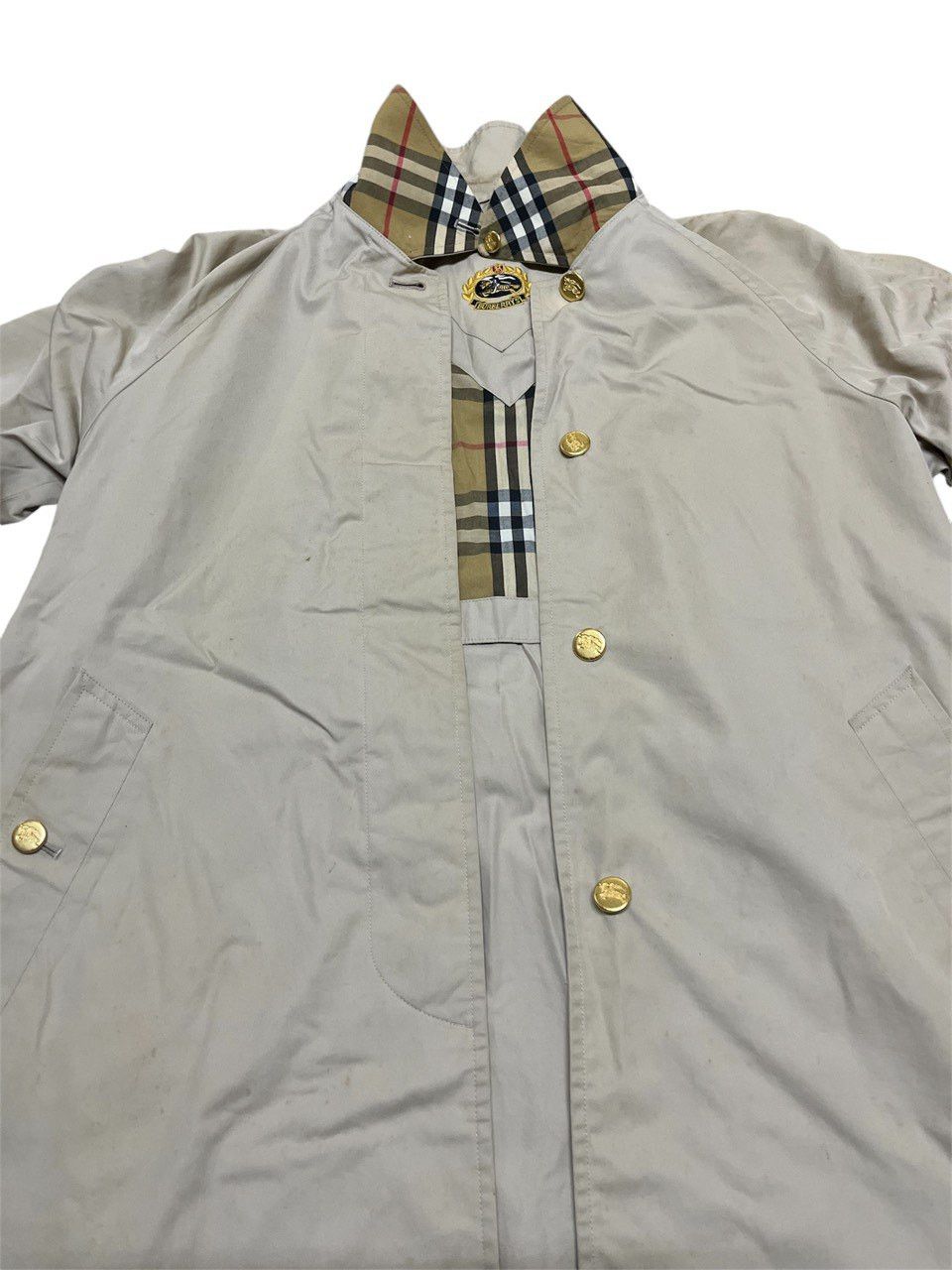 Burberry Burberry Nova Check Gold Button Trench Coat Size US L / EU 52-54 / 3 - 5 Thumbnail