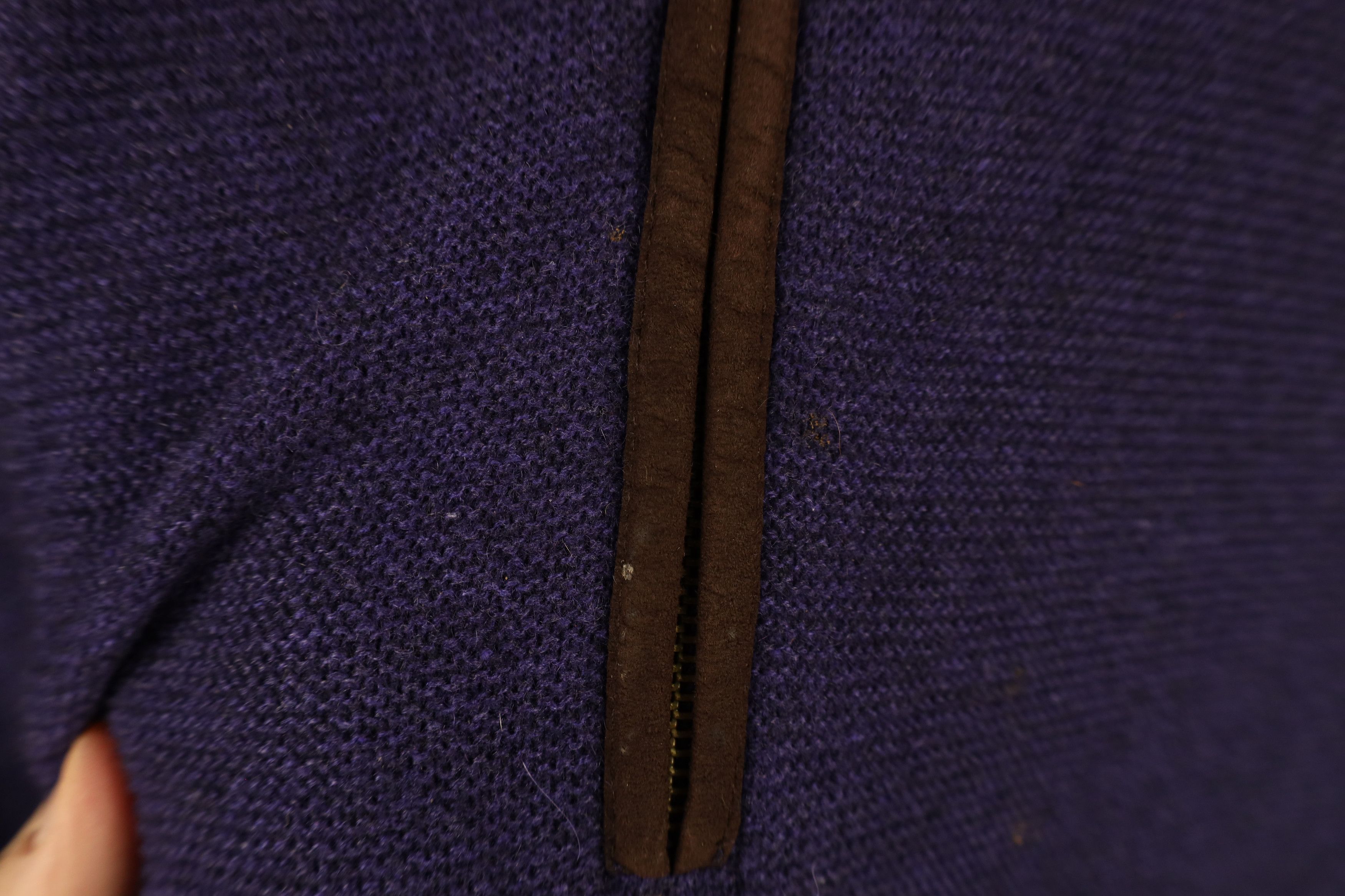 Vintage Kinross Cashmere Blank Cashmere Knit Half Zip Sweater Purple Size US XL / EU 56 / 4 - 6 Thumbnail