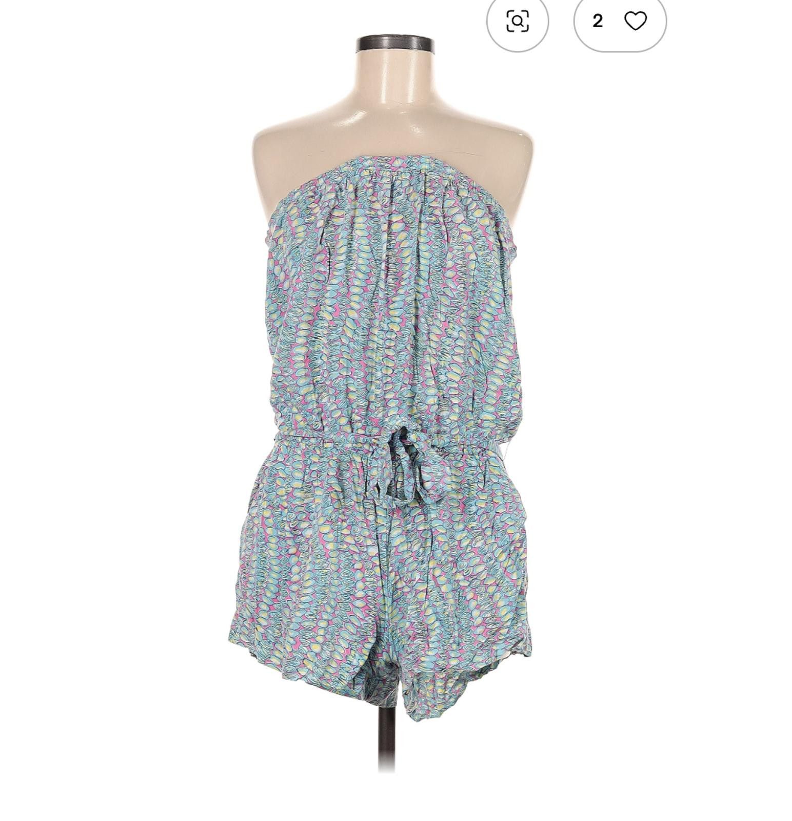 Other Lilly Pulitzer Size L Strapless Printed Romper Size 36" / US 14 / IT 50 - 1 Thumbnail