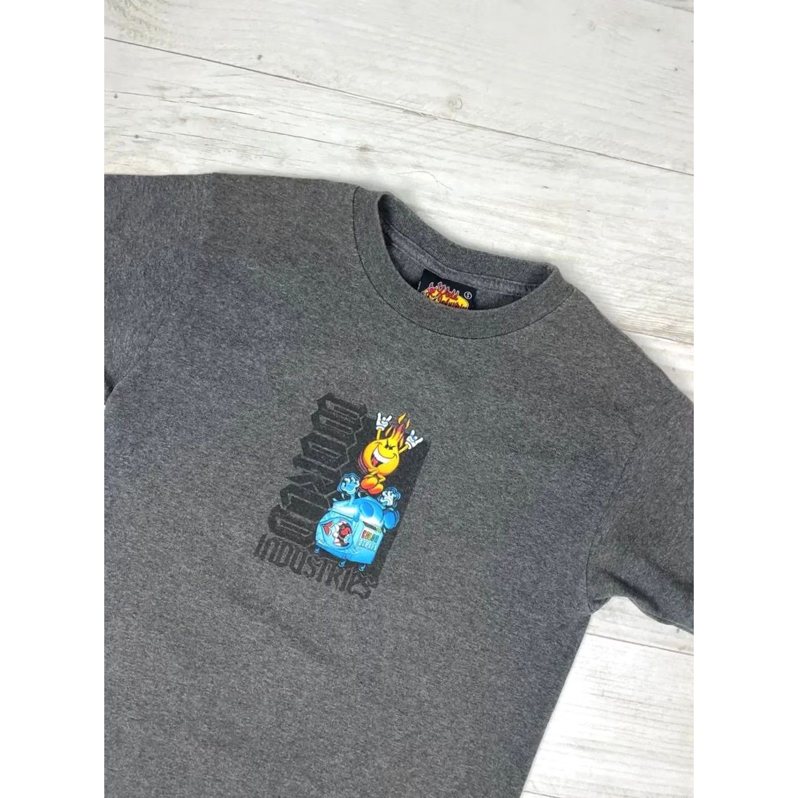 World Industries VINTAGE World Industries T-Shirt Flameboy 90s Gray Adult S Men Size US S / EU 44-46 / 1 - 2 Thumbnail