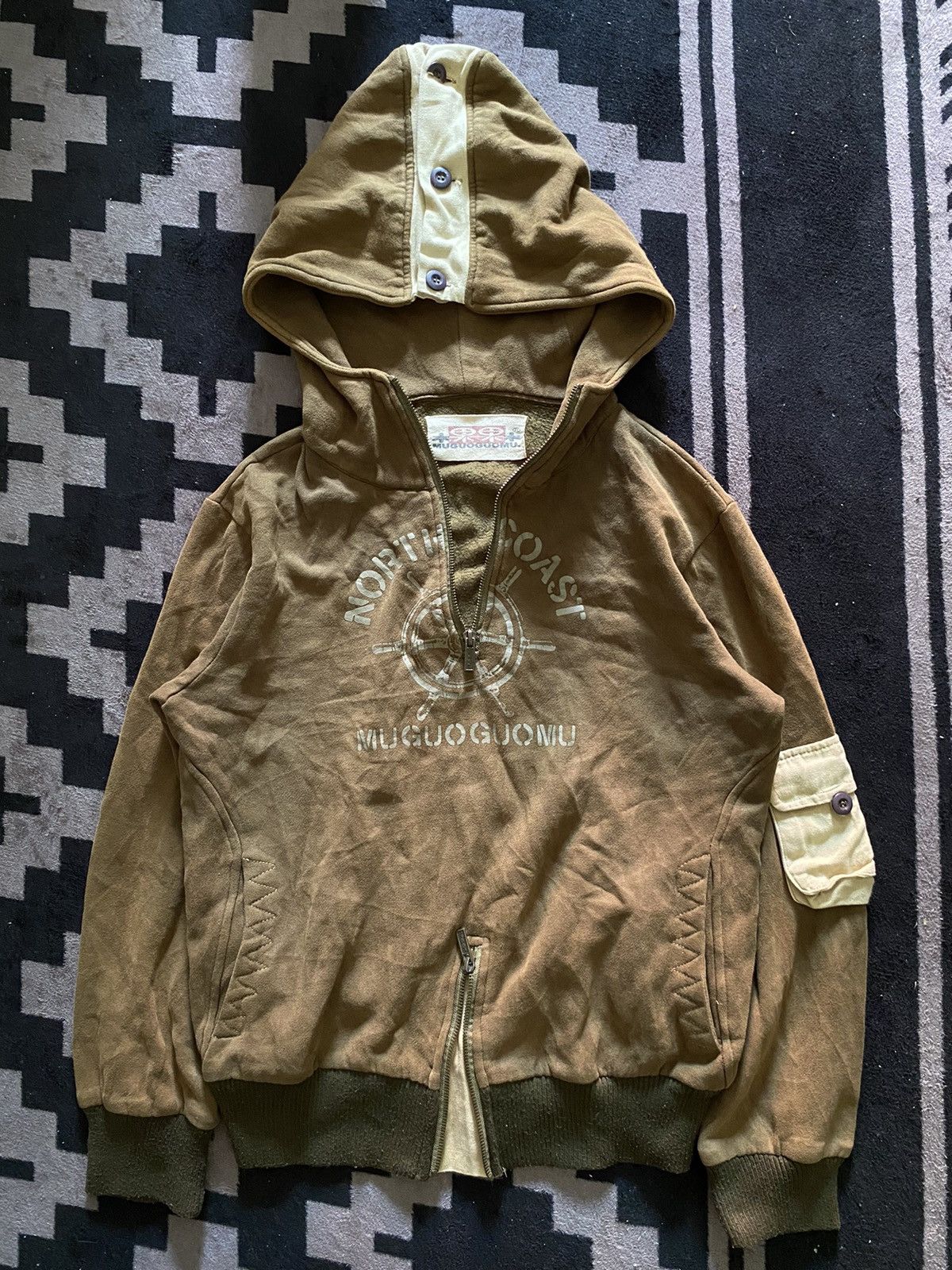 20471120 Japanese goa style muguoguomu pocket halfzip hoodie Size US M / EU 48-50 / 2 - 2 Thumbnail