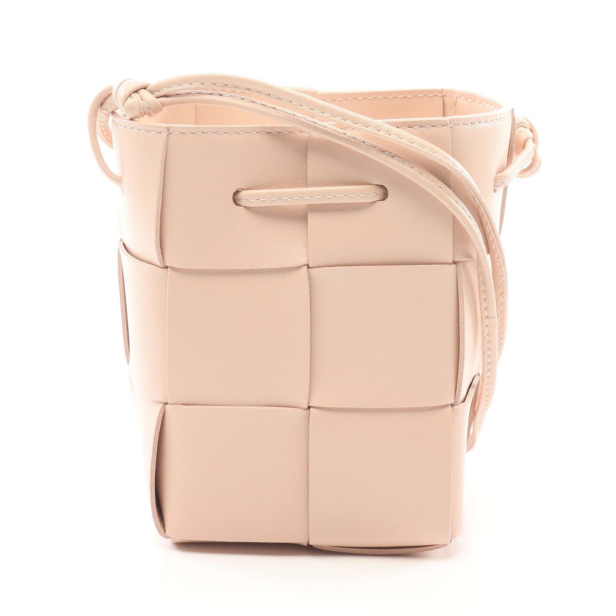 Bottega Veneta Bottega Veneta Cassette Mini Crossbody Bucket Shoulder Bag Leather Light Pink Size ONE SIZE - 1 Thumbnail