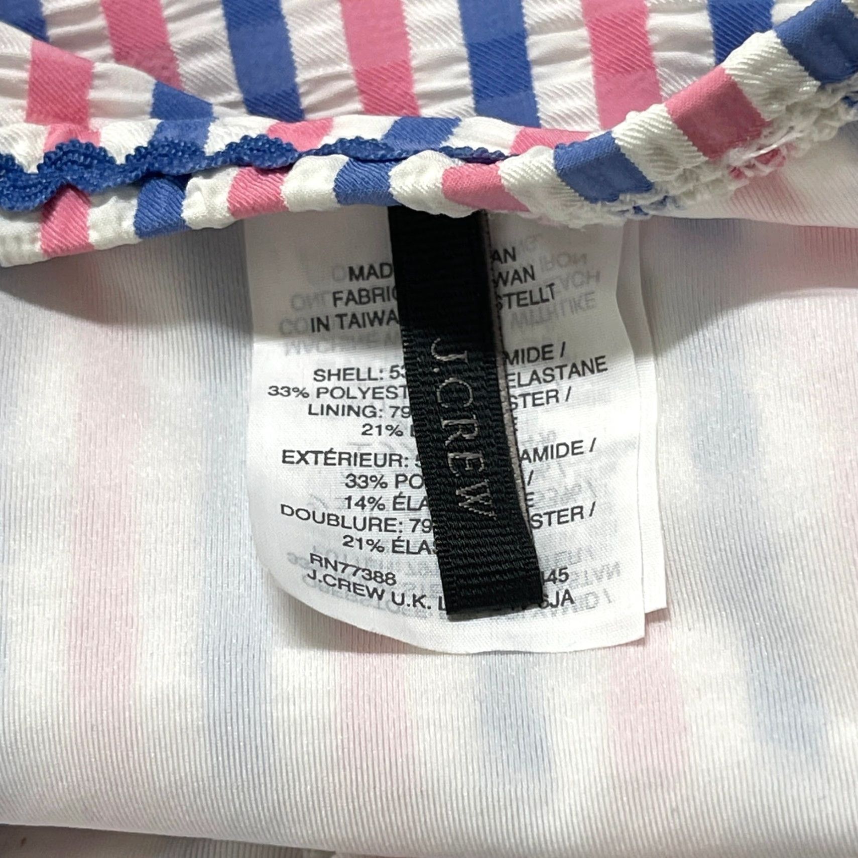 J.Crew J.CREW Bikini Bottom Women L Pink Blue Striped Swimwear Preppy Beach Y2K Bottom Womens Size 36" / US 14 / IT 50 - 4 Thumbnail