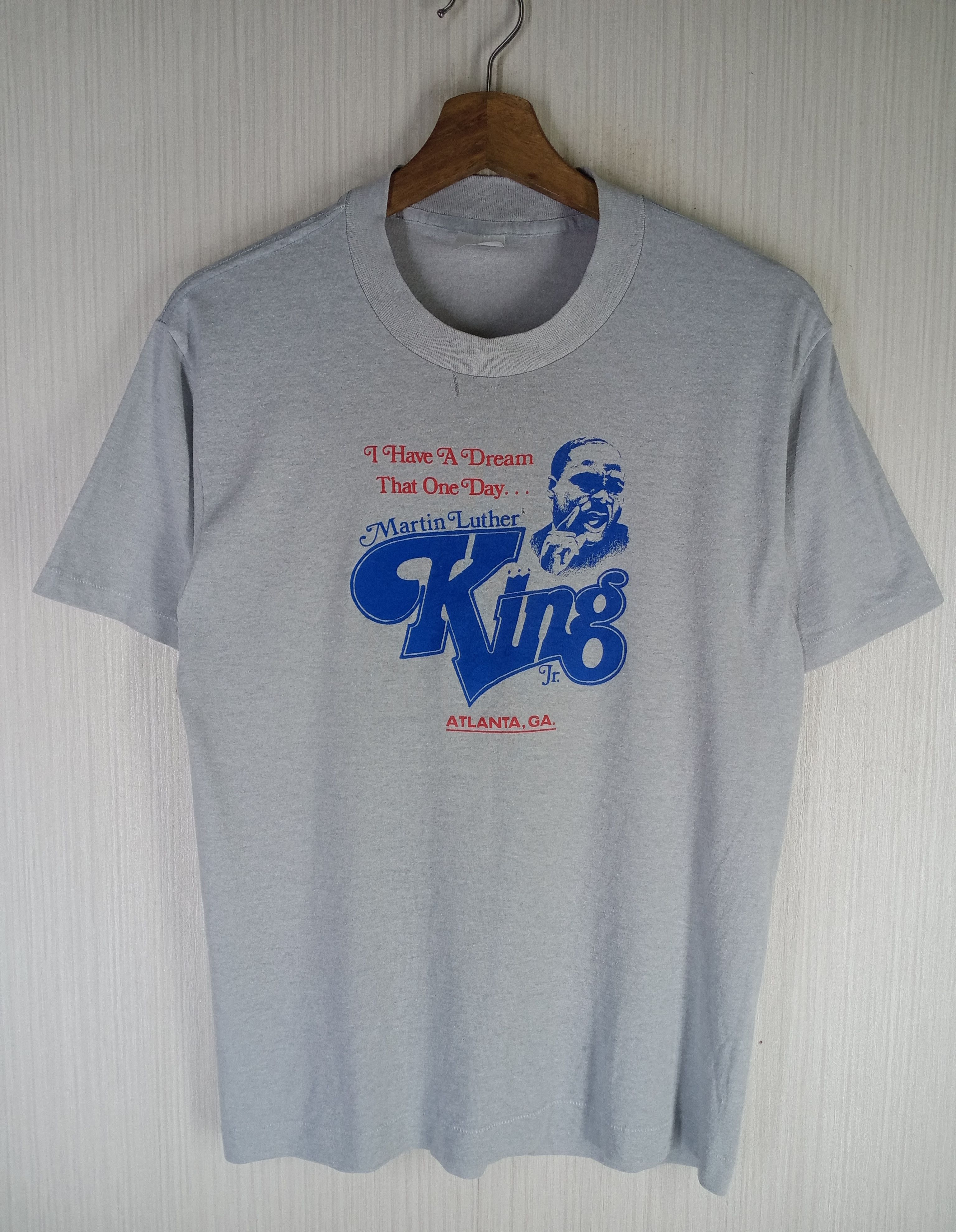Vintage Rare Vintage 80s Martin Luther King Jr Tshirt Size US M / EU 48-50 / 2 - 1 Thumbnail