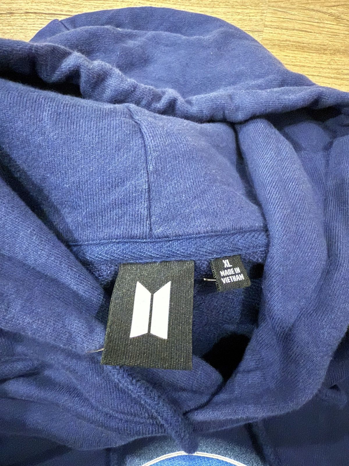 Designer JIMIN BTS Spell Out Hoodie 2002 Size US XL / EU 56 / 4 - 3 Thumbnail