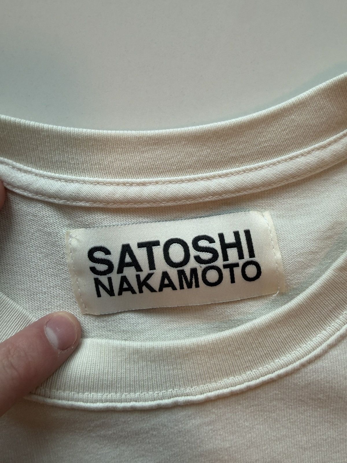 Satoshi Nakamoto Cream White T-Shirt Size US XL / EU 56 / 4 - 3 Thumbnail