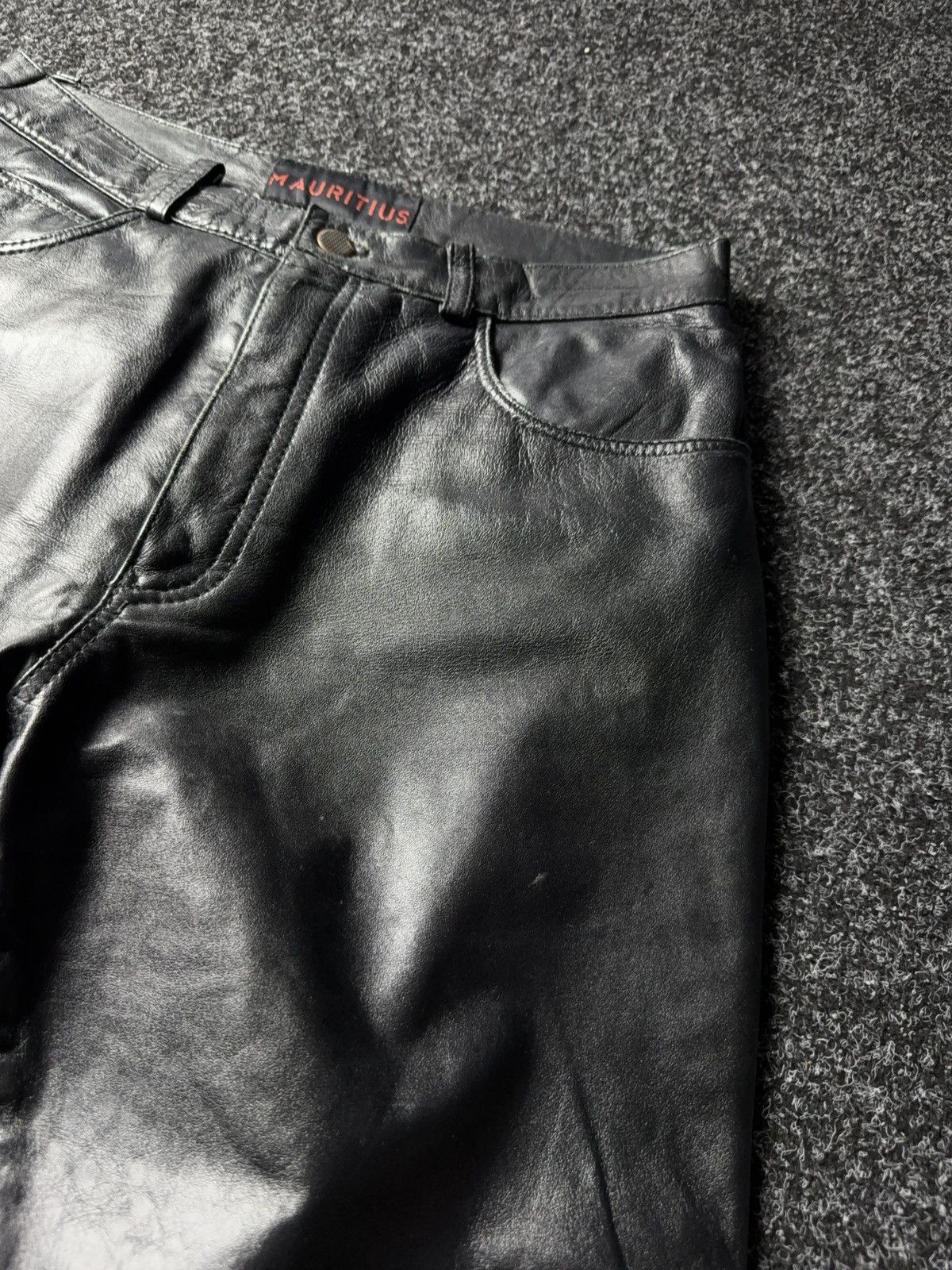 Leather Y2K Vintage Leather Pants Opium Style Alt Biker USA Rare Size US 28 / EU 44 - 7 Thumbnail