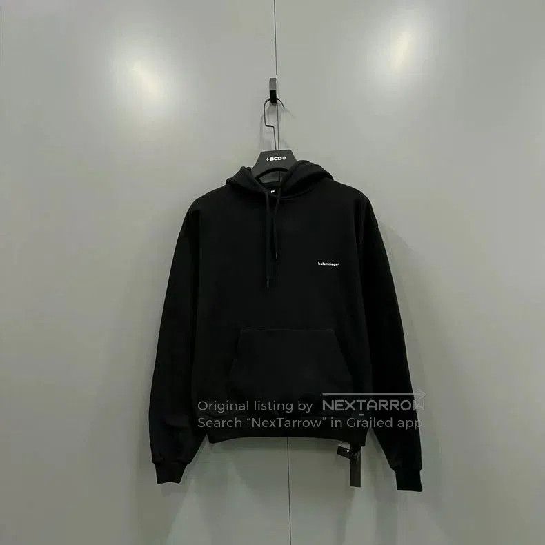 Balenciaga Balenciaga Black Logo Print Hoodie. Size US S / EU 44-46 / 1 - 1 Thumbnail