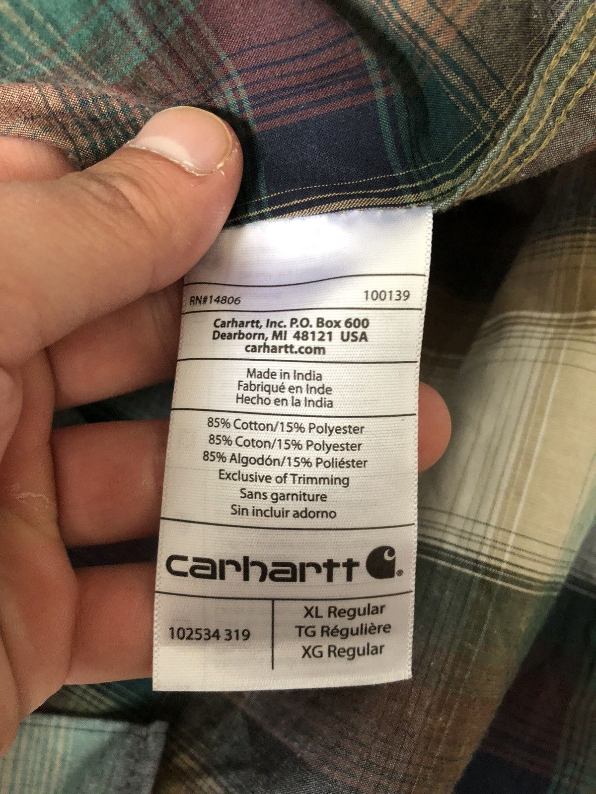 Carhartt × Carhartt Wip × Vintage Vintage Carhartt Button Up Work Short Sleeve Shirt Size US XL / EU 56 / 4 - 6 Thumbnail