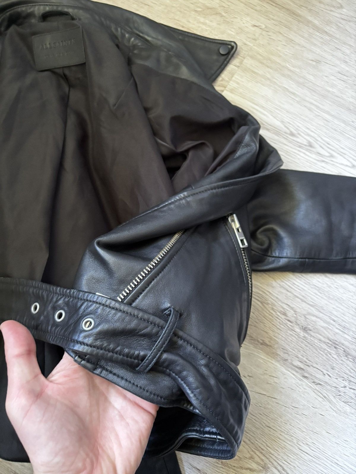 Allsaints All Saints BALFERN LEATHER BIKER JACKET Size M / US 6-8 / IT 42-44 - 23 Thumbnail