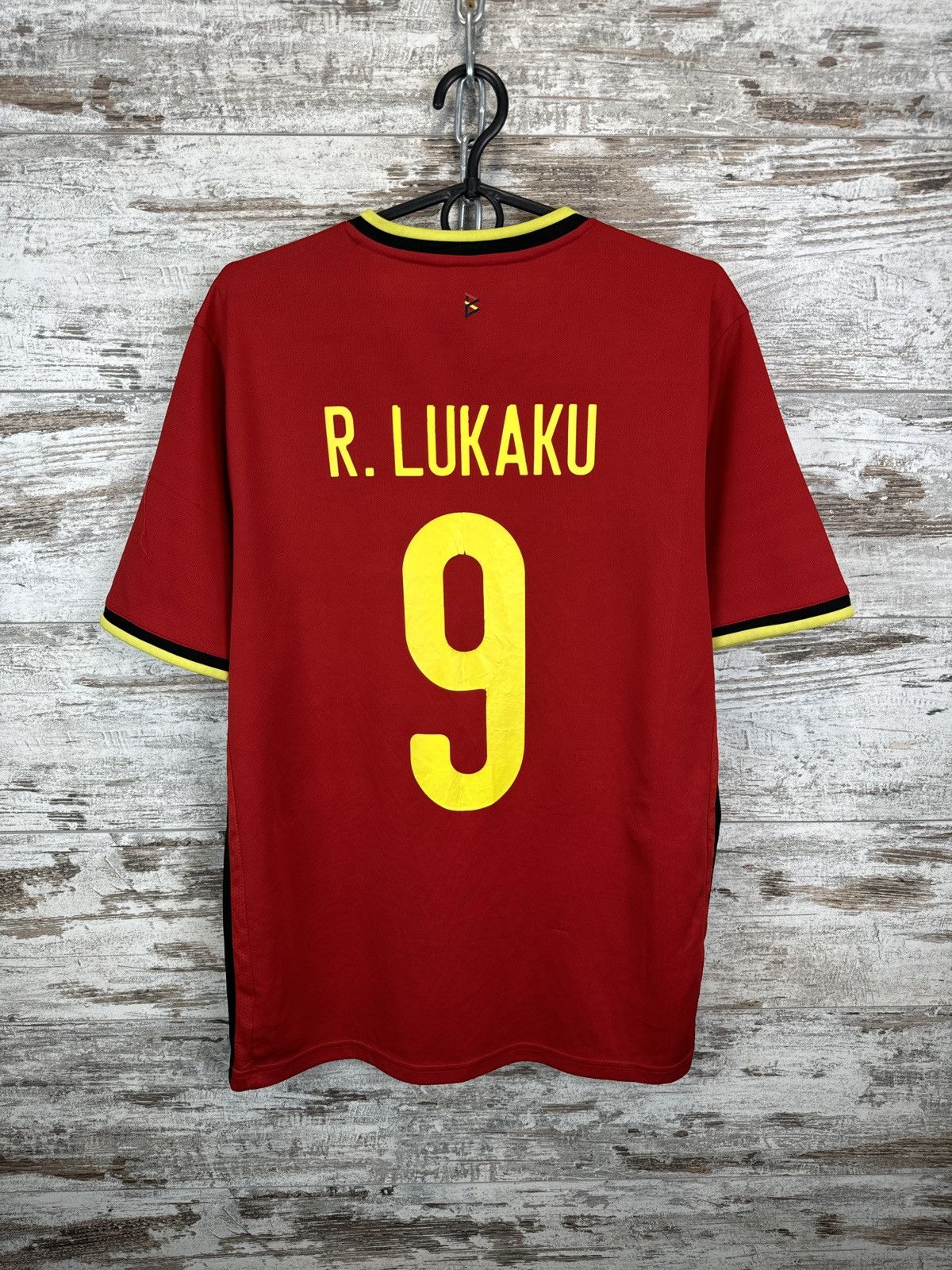 Adidas Mens Vintage Adidas Belgium National Team R. Lukaku T-shirt Size US M / EU 48-50 / 2 - 1 Thumbnail