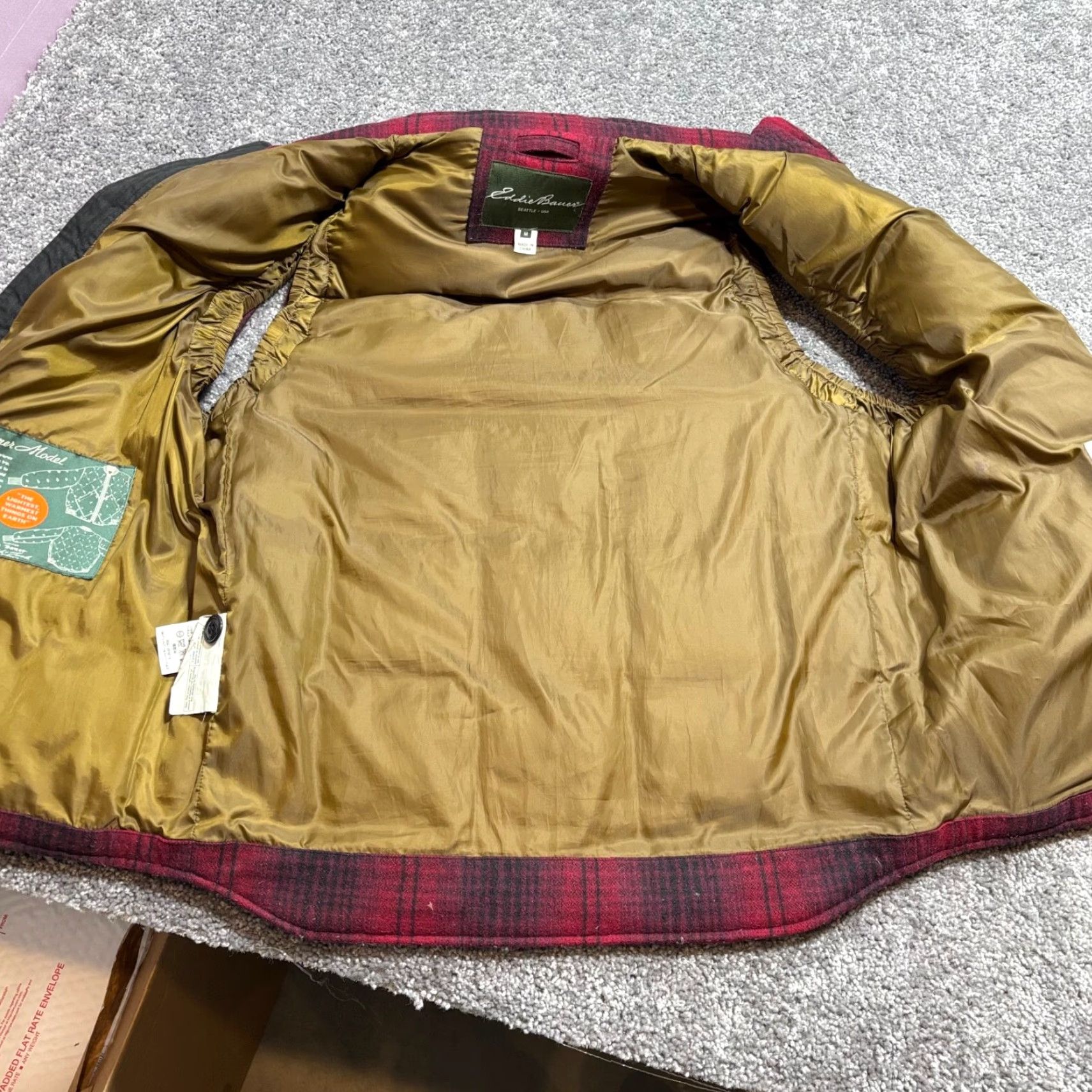 Eddie Bauer Eddie Bauer 1936 Skyliner Down Hunting Vest Mens M Red Plaid Full Zip EB550 Vest Size US M / EU 48-50 / 2 - 4 Thumbnail
