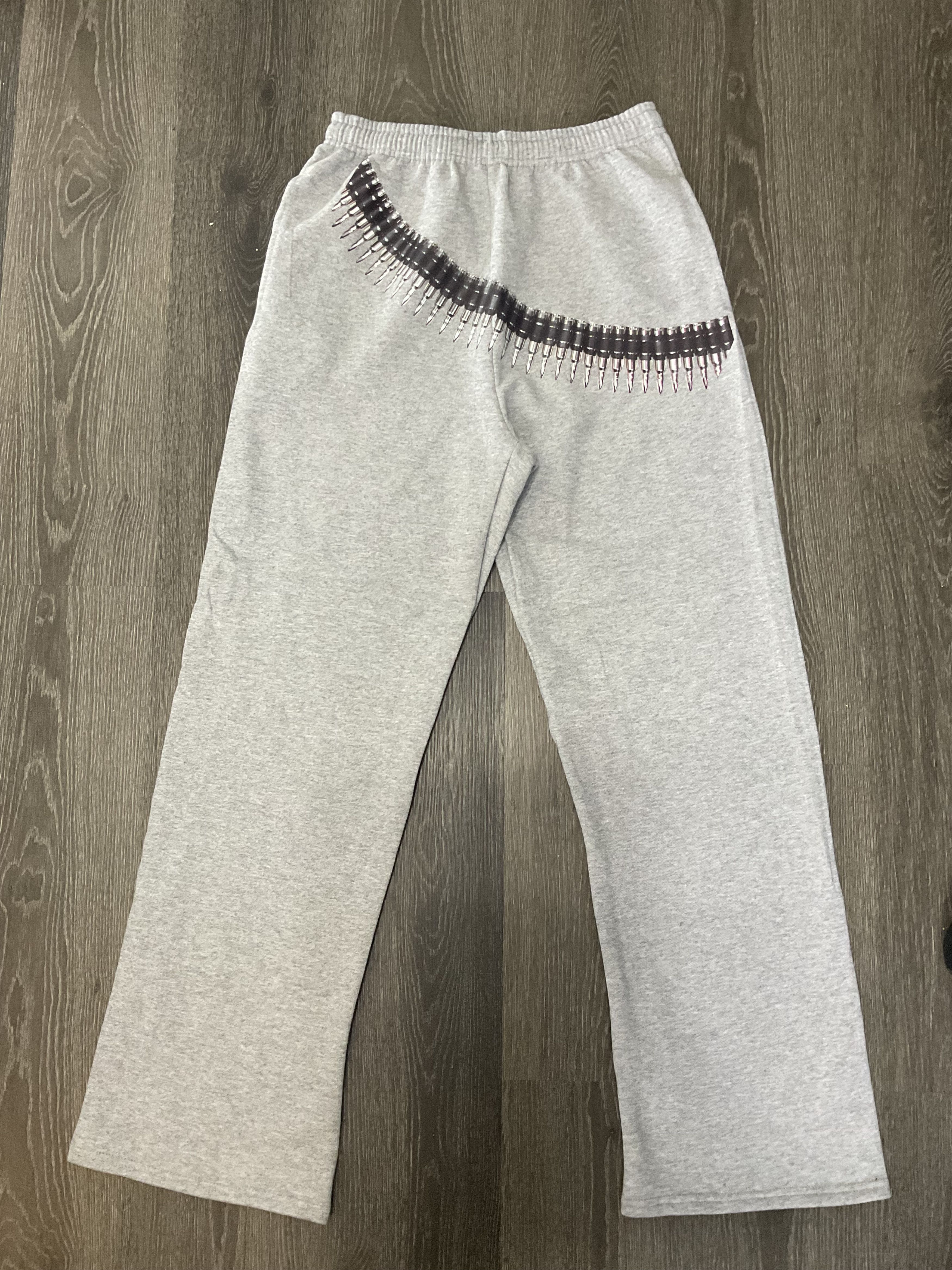 Japanese Brand Grey Bullet Belt Sweatpants Size US 30 / EU 46 - 2 Thumbnail