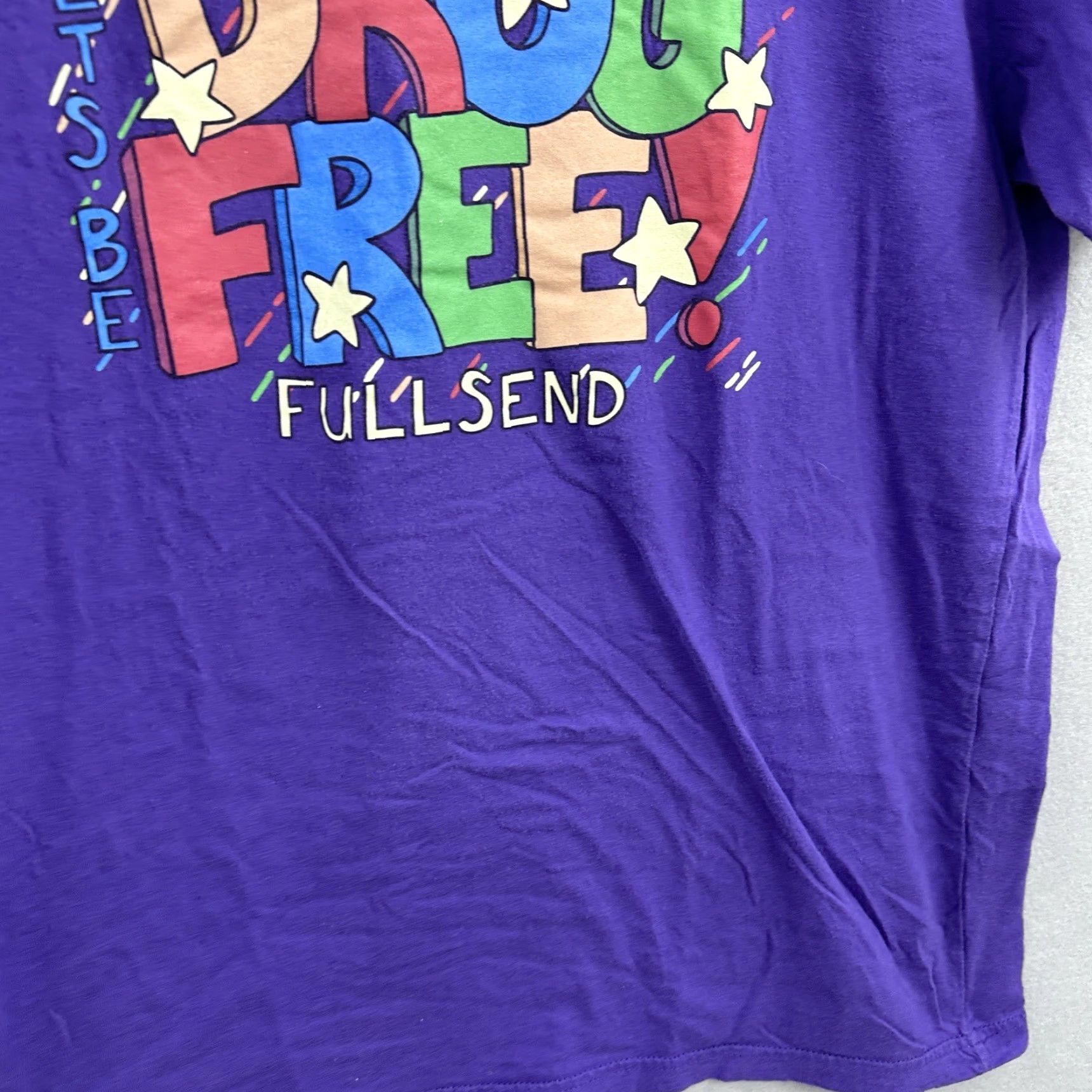 Vintage Full Send Logo Shirt Mens Medium Crew Neck Purple Retro Graphic Tee Size US M / EU 48-50 / 2 - 2 Thumbnail