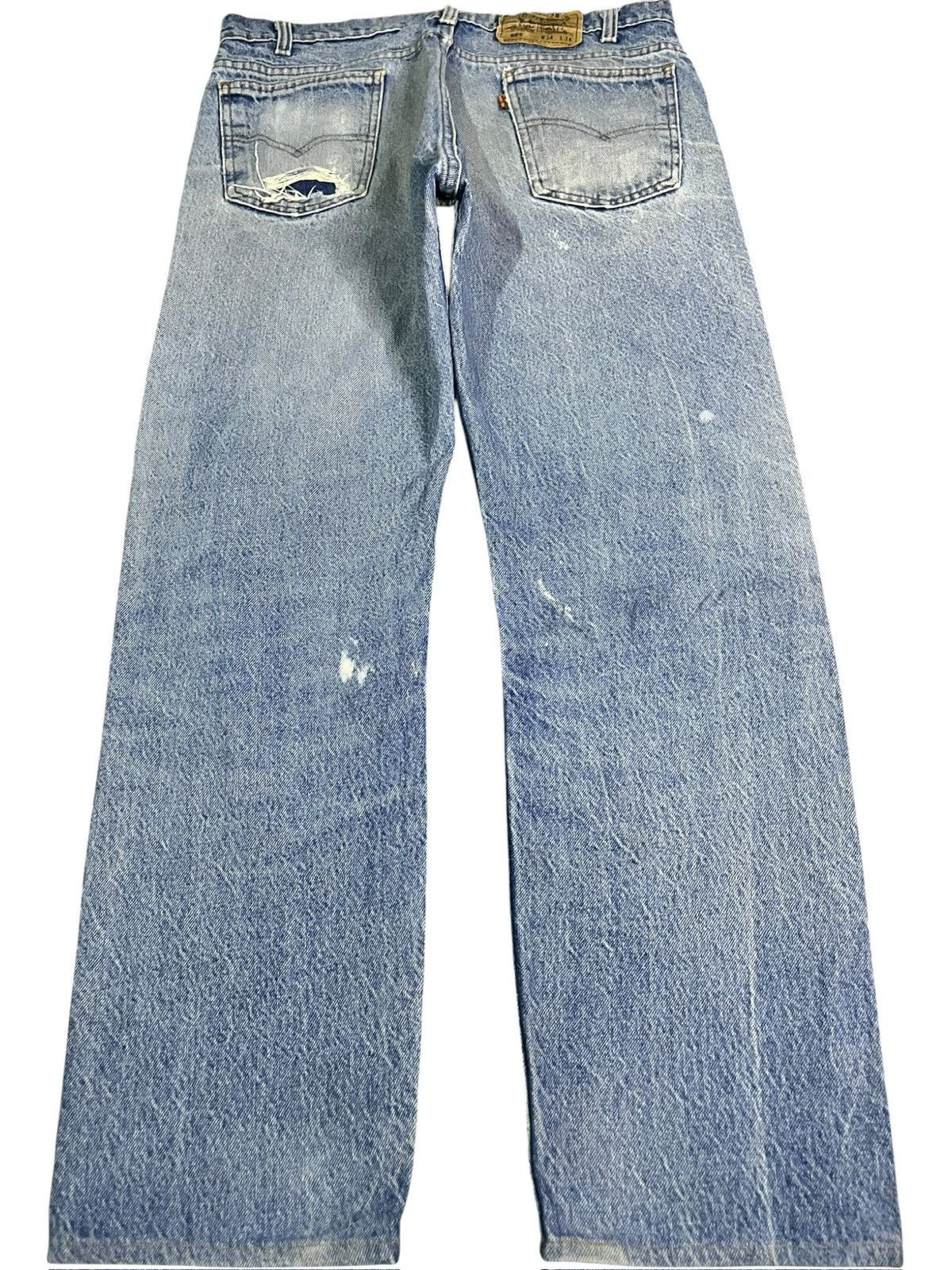 Levi's Vintage 90s Levis 505 Orange Tab Distressed Jeans Size US 33 - 2 Thumbnail