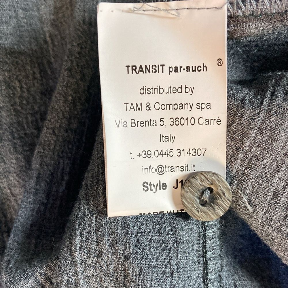 Transit Transit Par Such 3 Womens Gray Size M Long Sleeve Button Fro Size M / US 6-8 / IT 42-44 - 4 Thumbnail