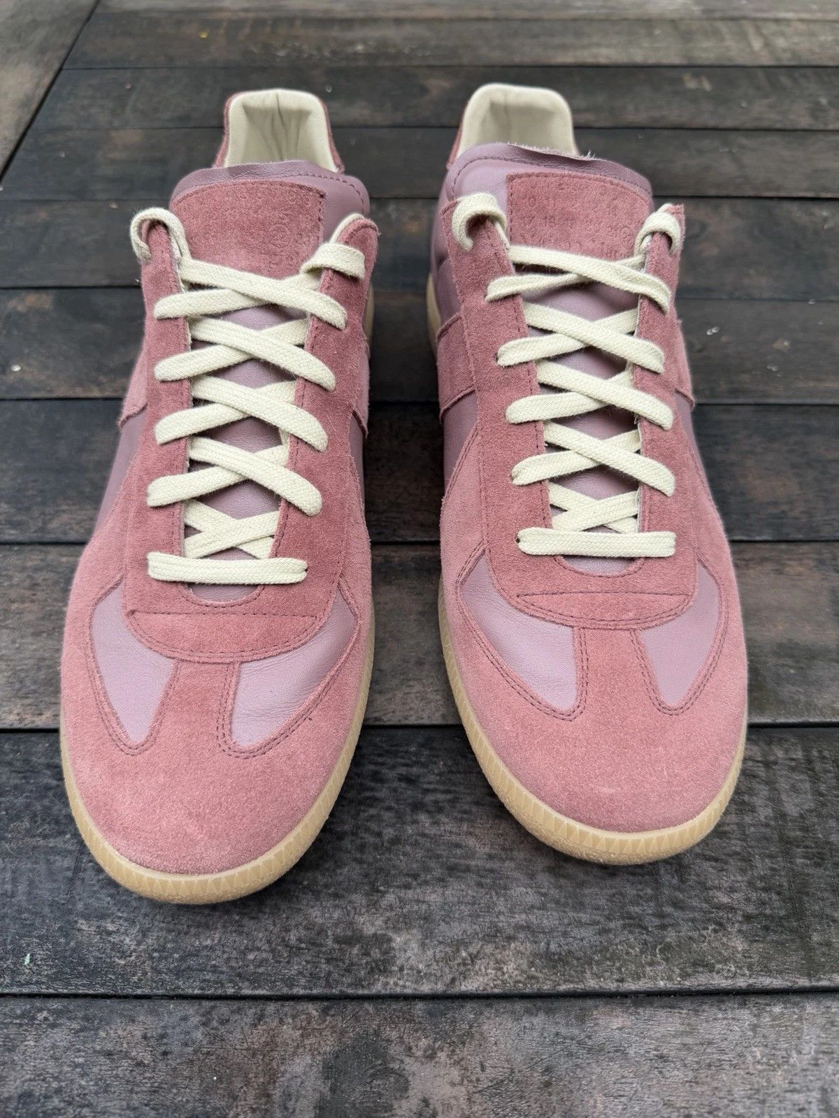 Maison Margiela Maison Margiela Replica GAT Pink 12 45 Low Tops Gum Size US 12 / EU 45 - 2 Thumbnail
