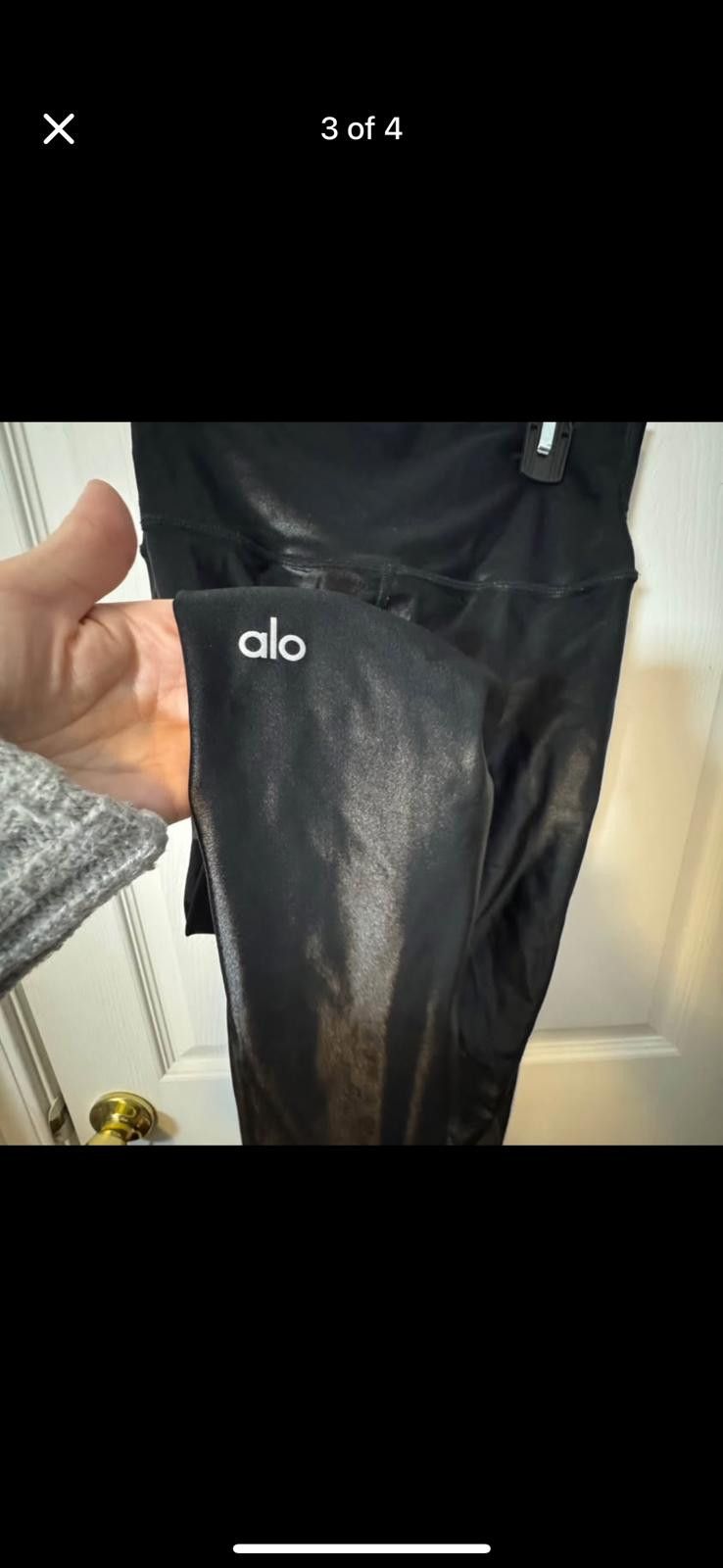 Alo Alo Black High-Waisted Leggings-Large Size 36" / US 14 / IT 50 - 3 Thumbnail