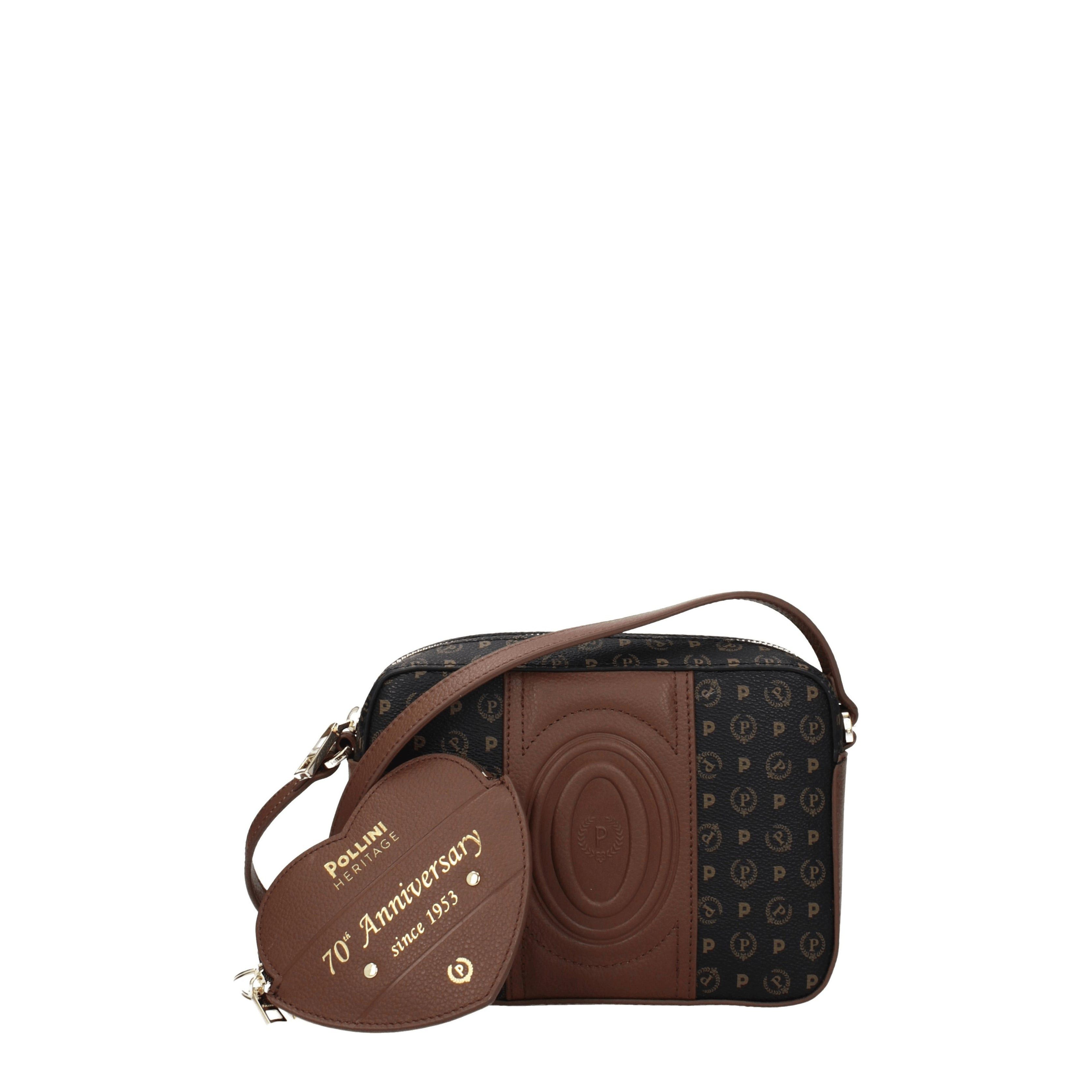 Pollini Crossbody Bag In Pvc in Brown, Women's