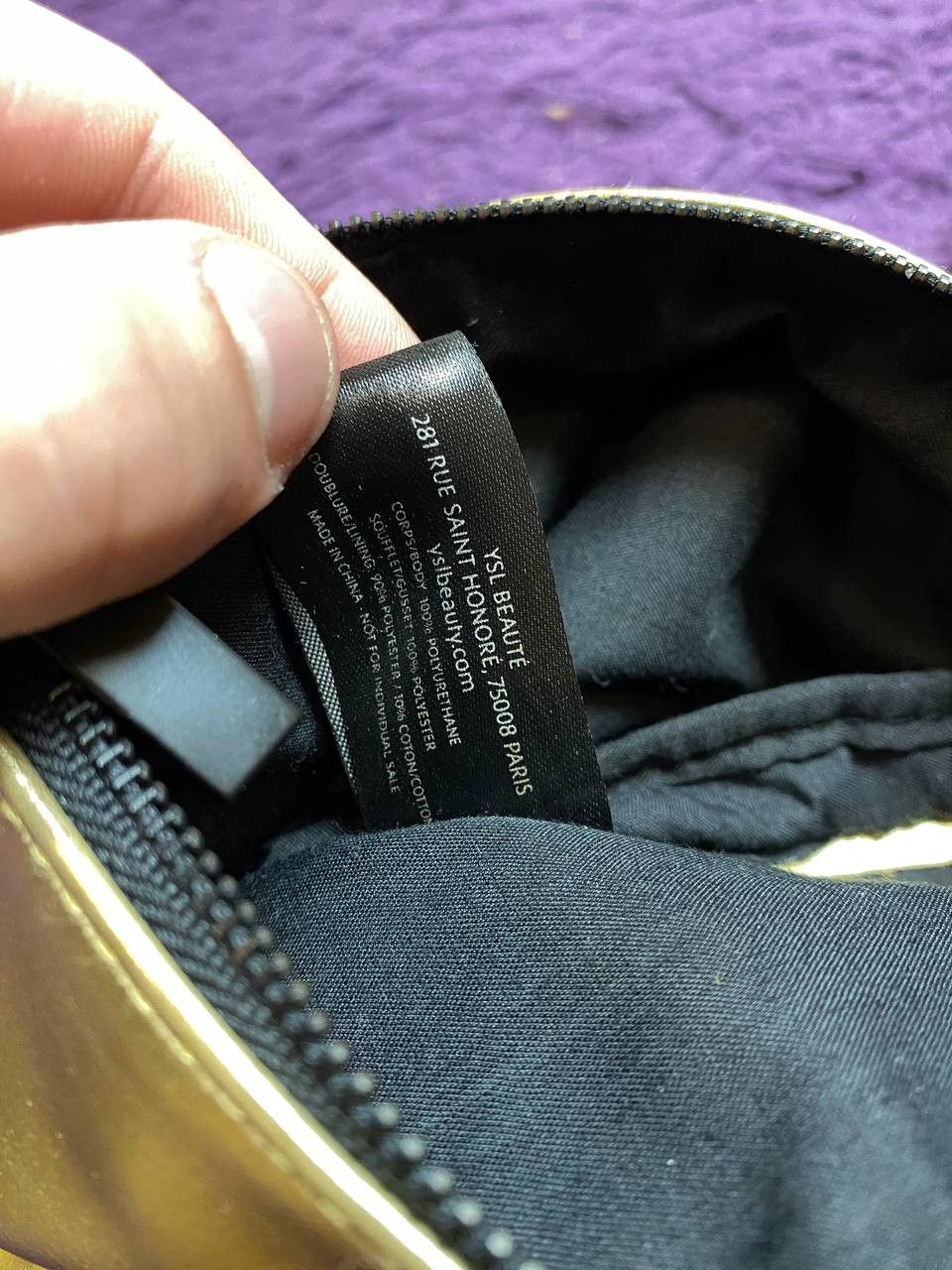 Yves Saint Laurent Yves Saint Laurent YSL Faux Leather Makeup Bag Size ONE SIZE - 3 Thumbnail