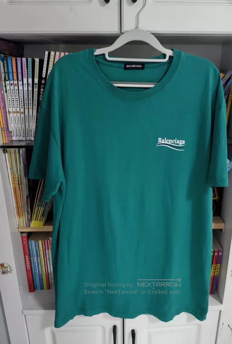 Balenciaga Balenciaga Green Short Sleeve T-Shirt, Size S Size US S / EU 44-46 / 1 - 7 Thumbnail