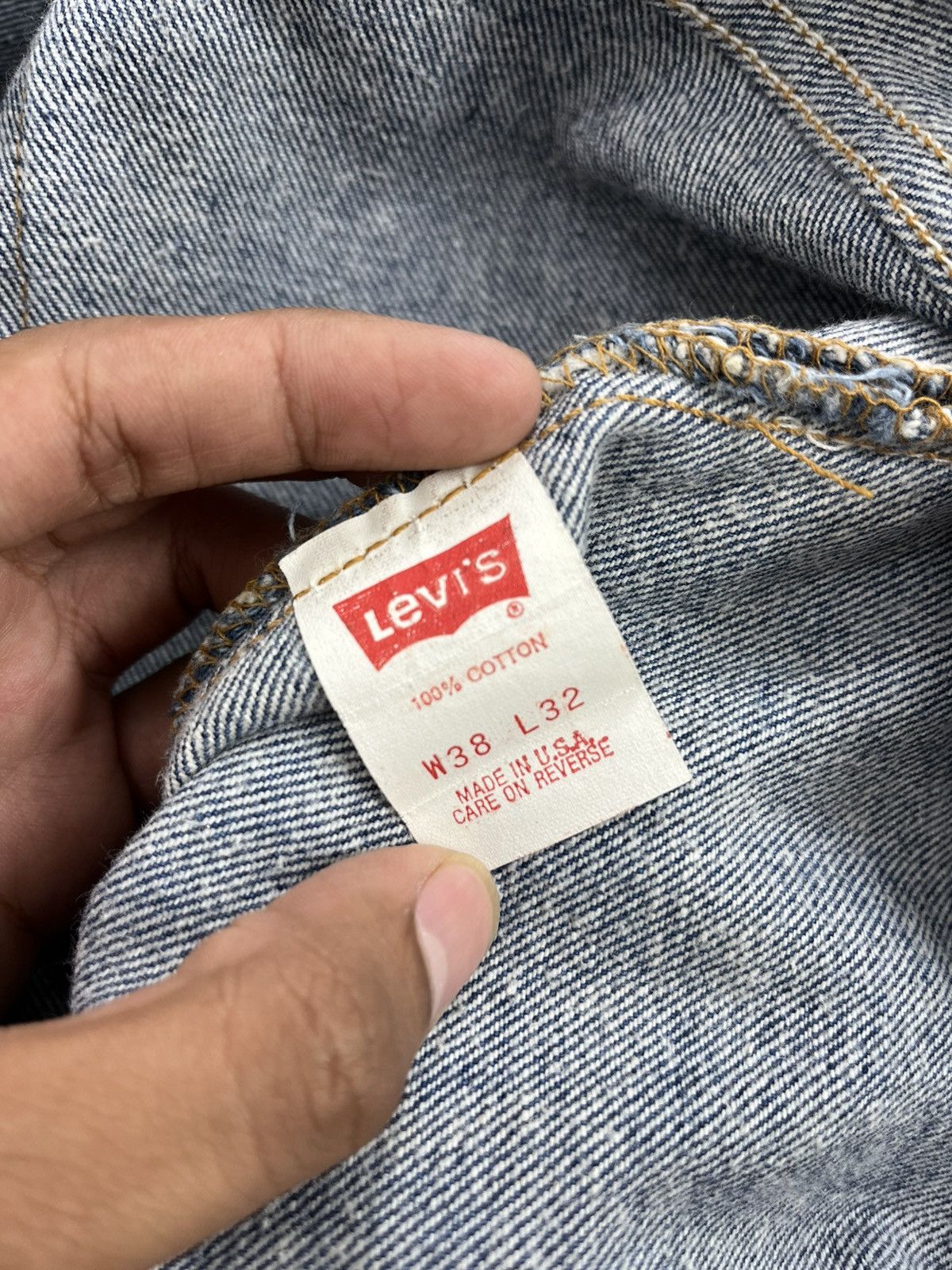 Levi's Vintage Clothing 🇺🇸1990s Vintage Levis 501XX 38x32 Straight Leg Blue Jeans Size US 38 / EU 54 - 12 Thumbnail