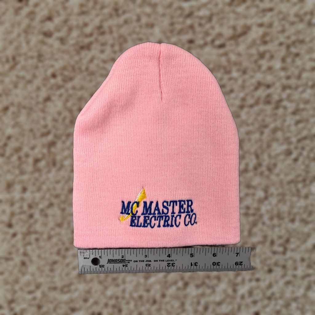 Vintage Decky Beanie Toque Adult One Size Pink Knit 100% Acrylic McMaster Electric Co. (Hat/Cap) Size ONE SIZE - 1 Thumbnail