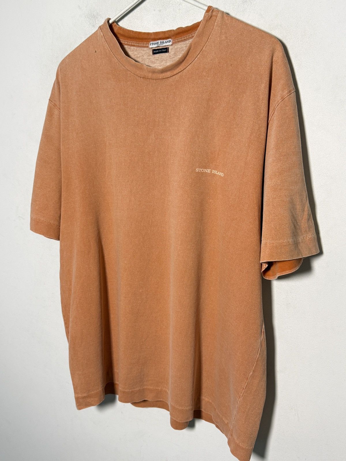 Stone Island stone island peach single stitch spell out t shirt Size US L / EU 52-54 / 3 - 2 Thumbnail